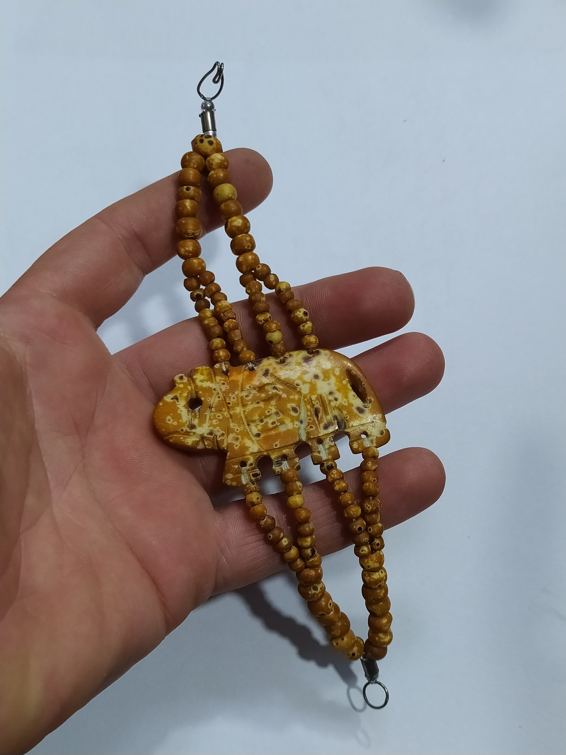 دستبند استخوانی اصل تراش حیوانی زیبا