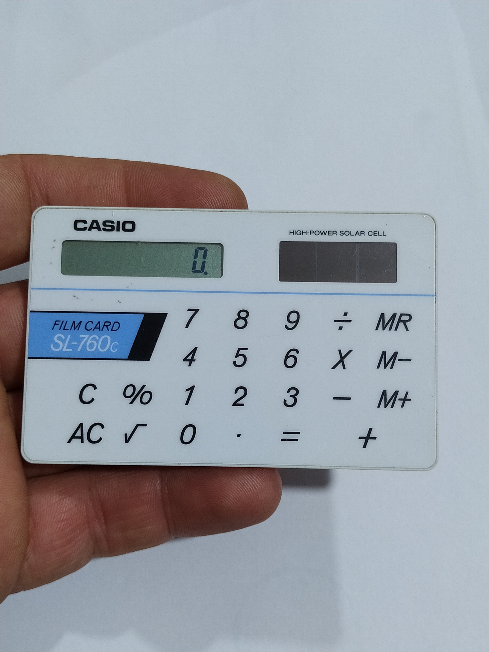 ماشین حساب کاسیو اندازه کارت بانکی ژاپنی کمیاب