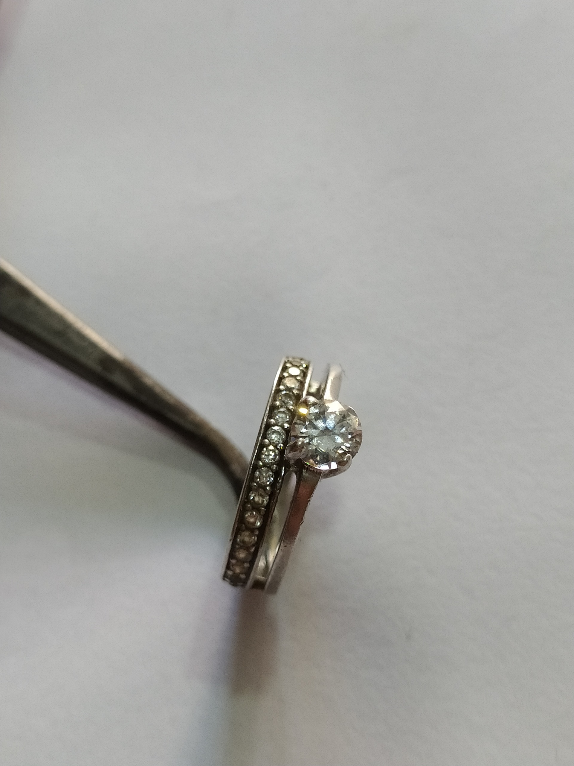 انگشتر نقره عیار 925 زنانه تک داش زیبا خوشدست