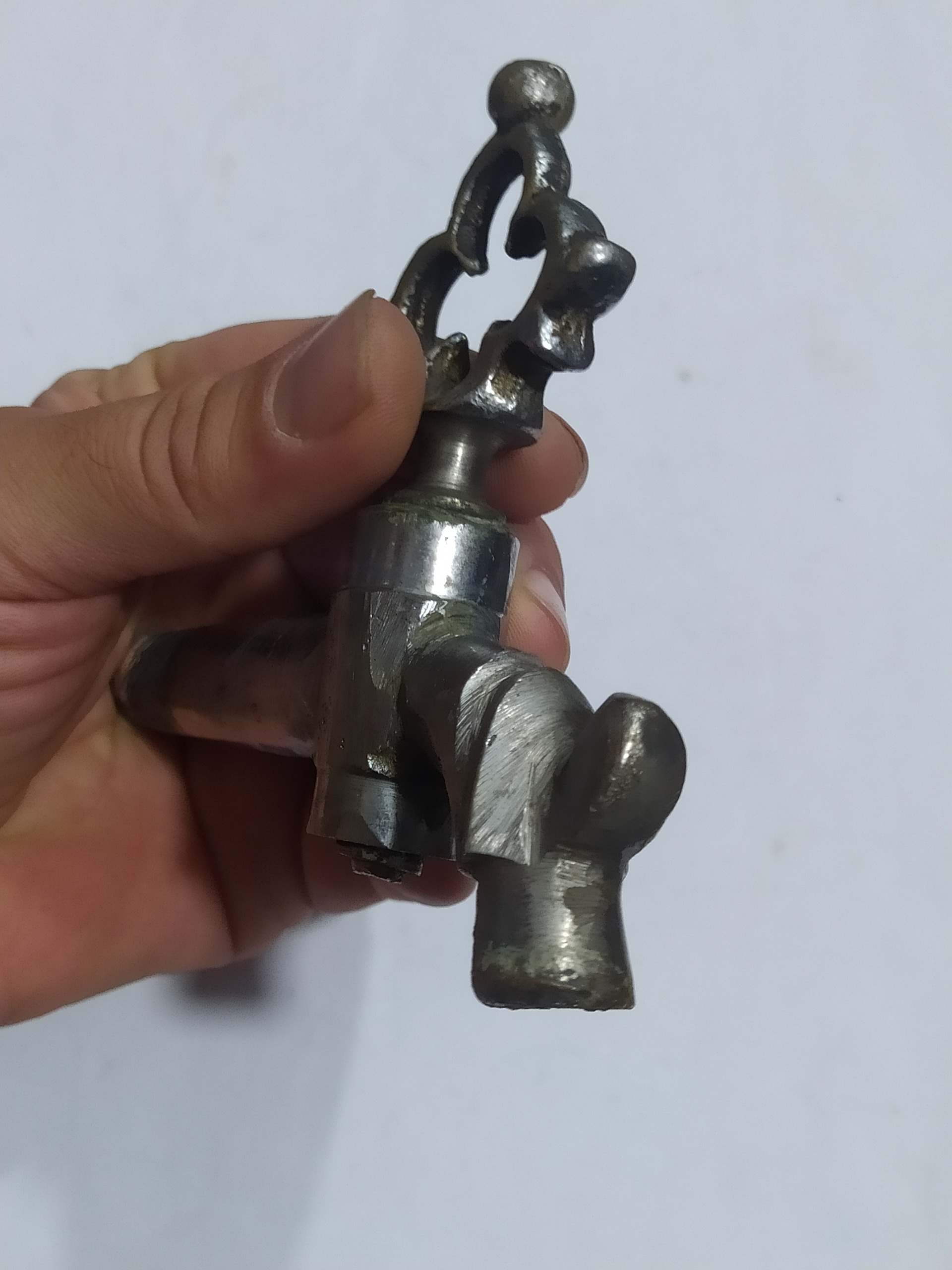 شیر کامل سماور قدیمی برنجی سنگین دماغ دار