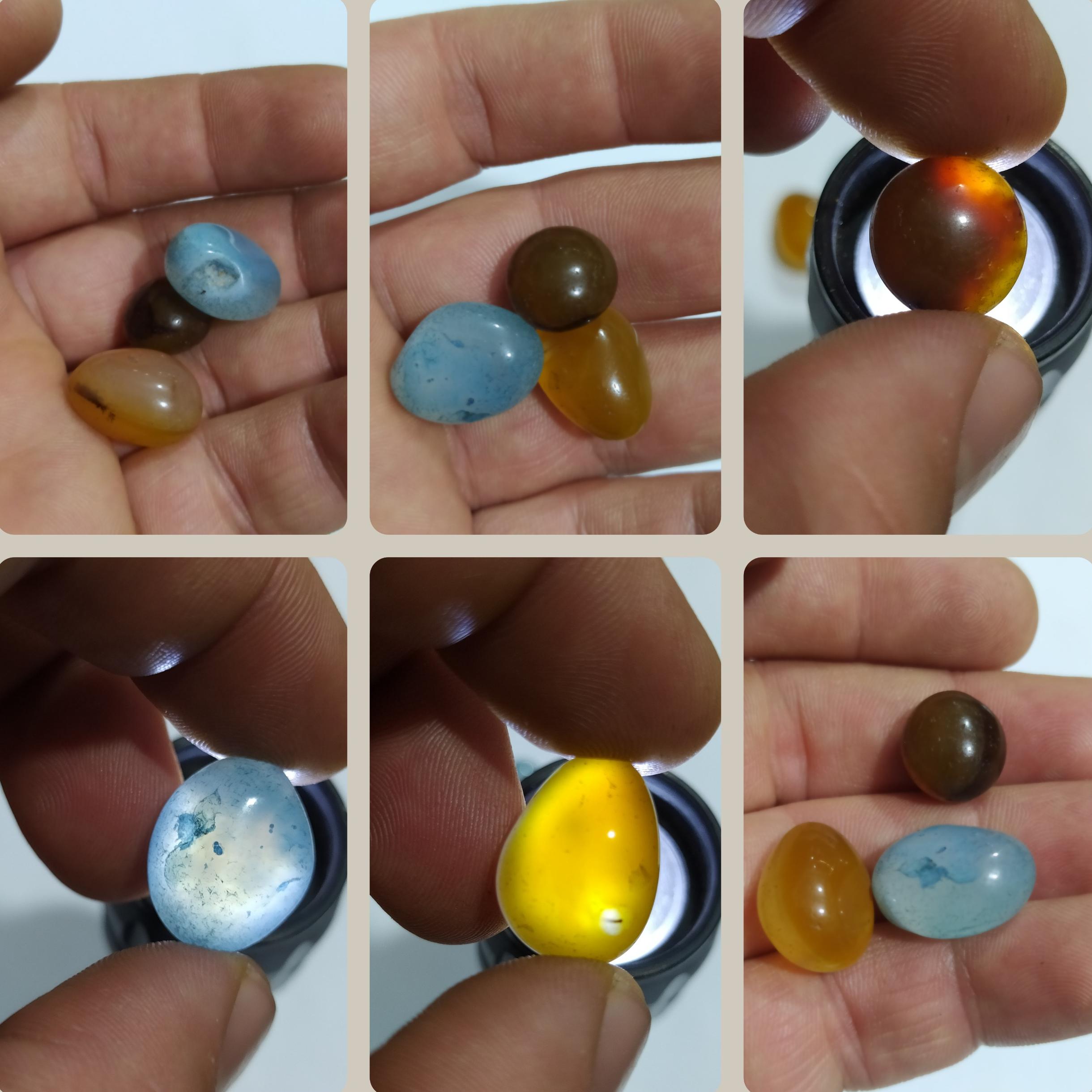 سه عدد مهره معدنی عقیق