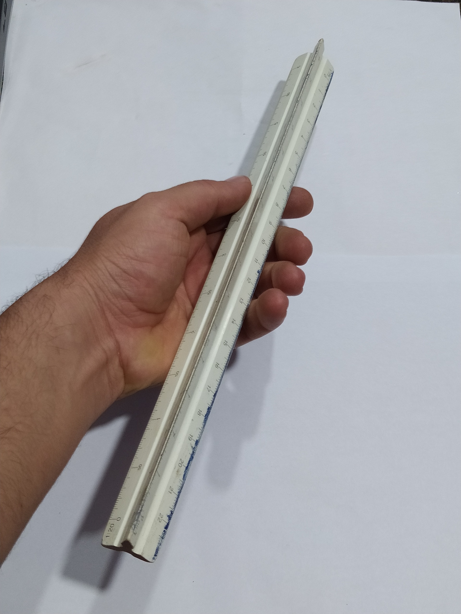 خط کش قدیمی سه گوش آلمانی مهندسی