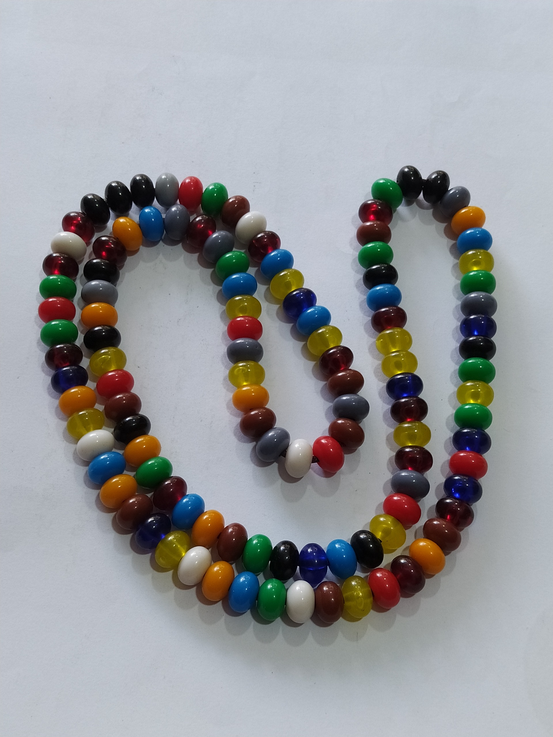 بند مهره های تسبیح پلاستیکی چرتکه ای114 عددی