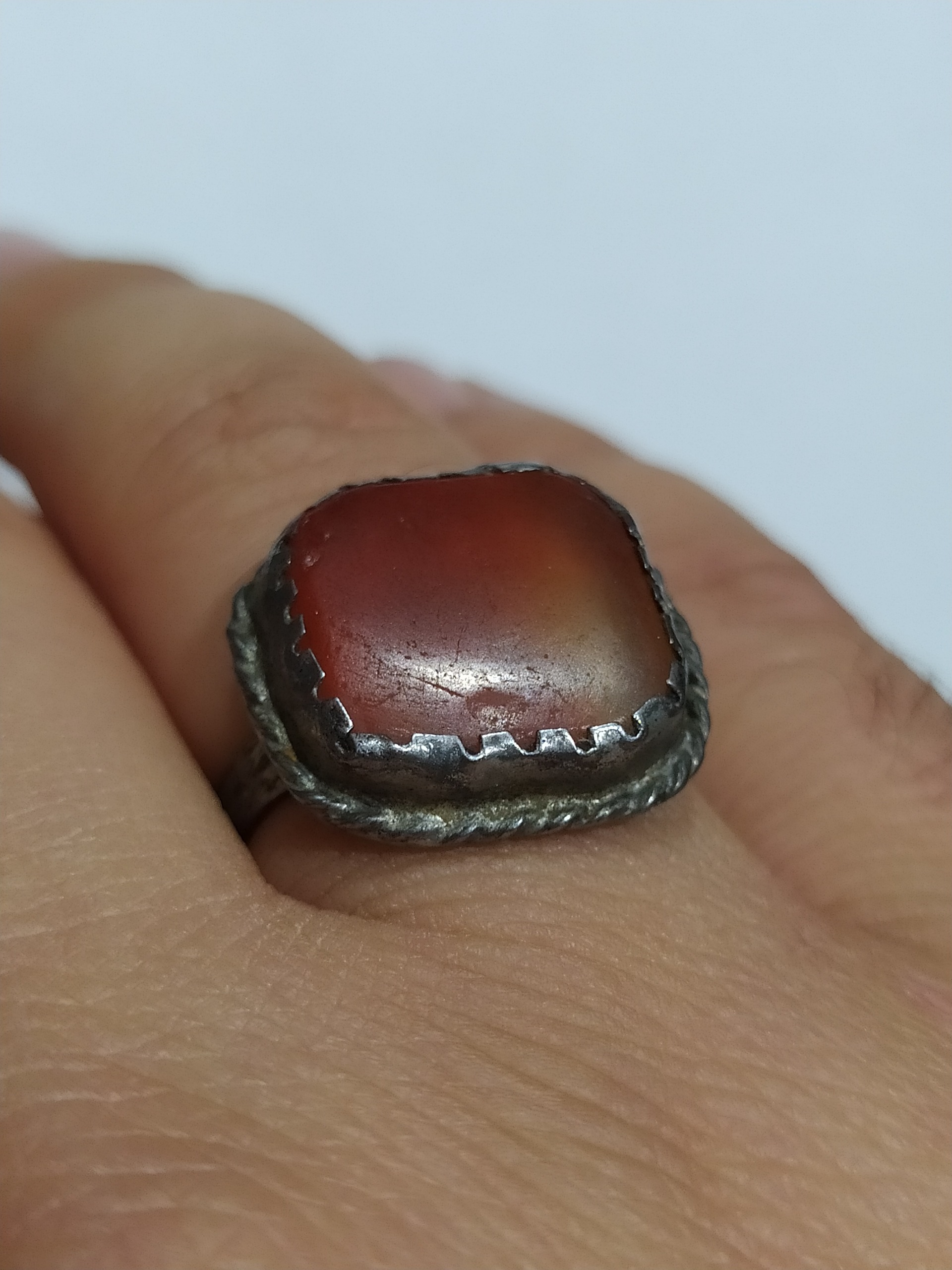 انگشتر قدیمی عقیق کهنه قاجاری