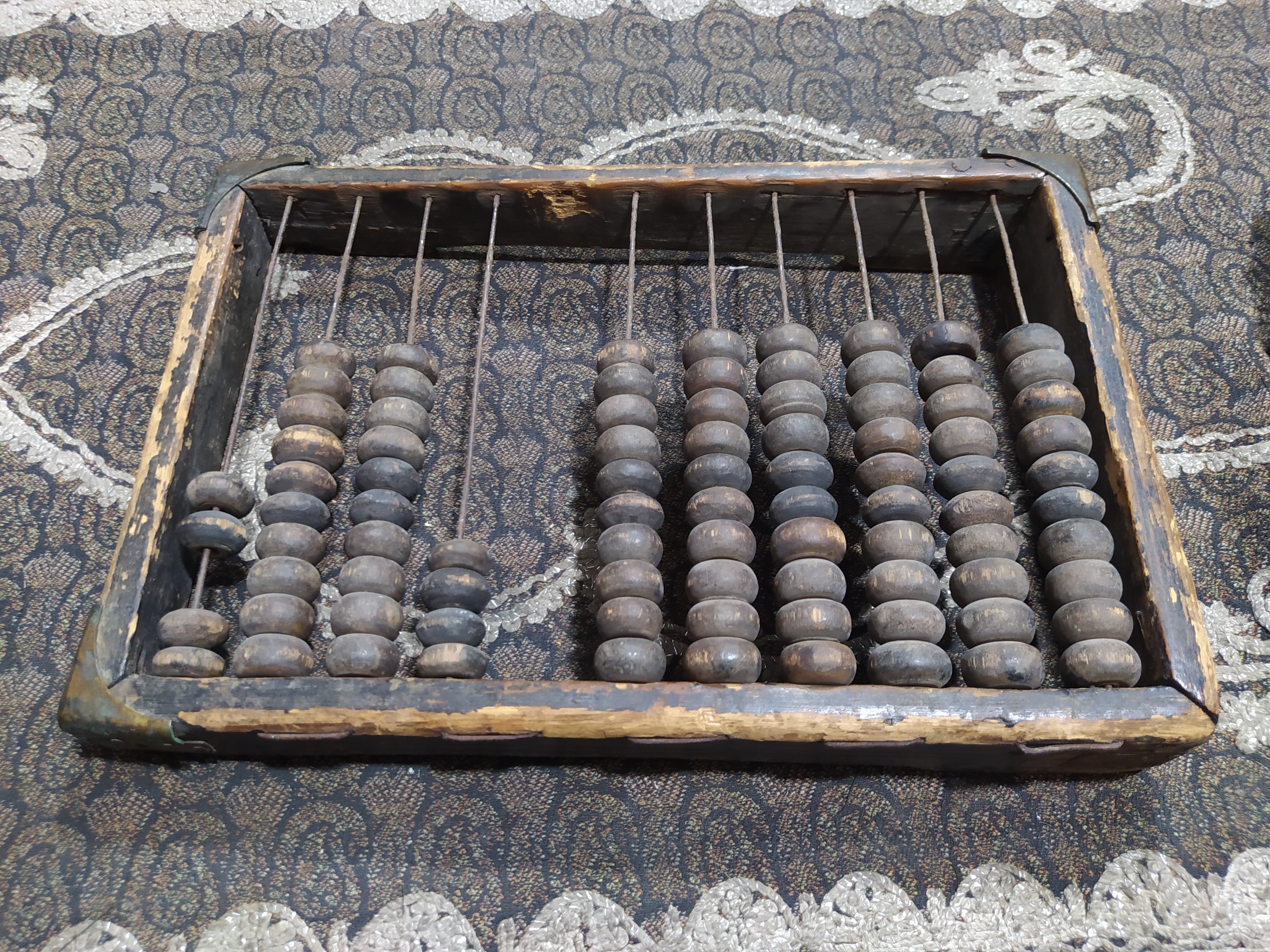 چرتکه قدیمی قاجاری تمام دستساز آنتیک