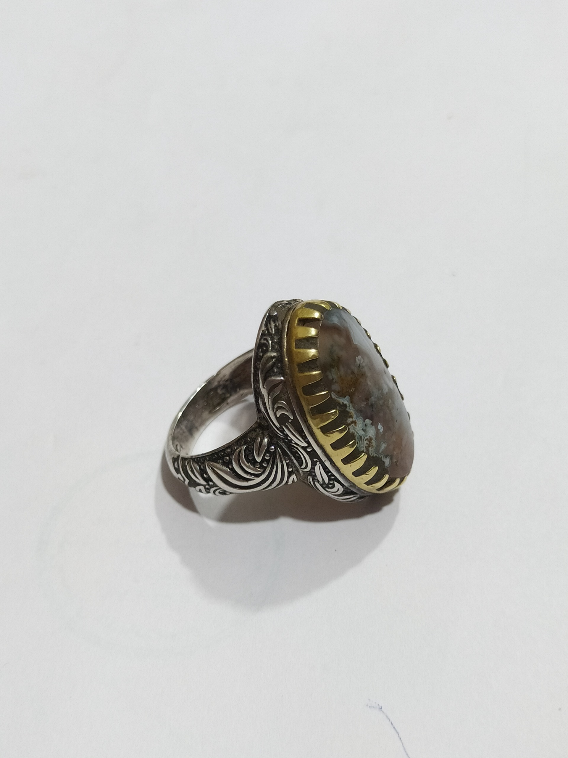 انگشتر نقره شجر دریایی معدنی عیار 925