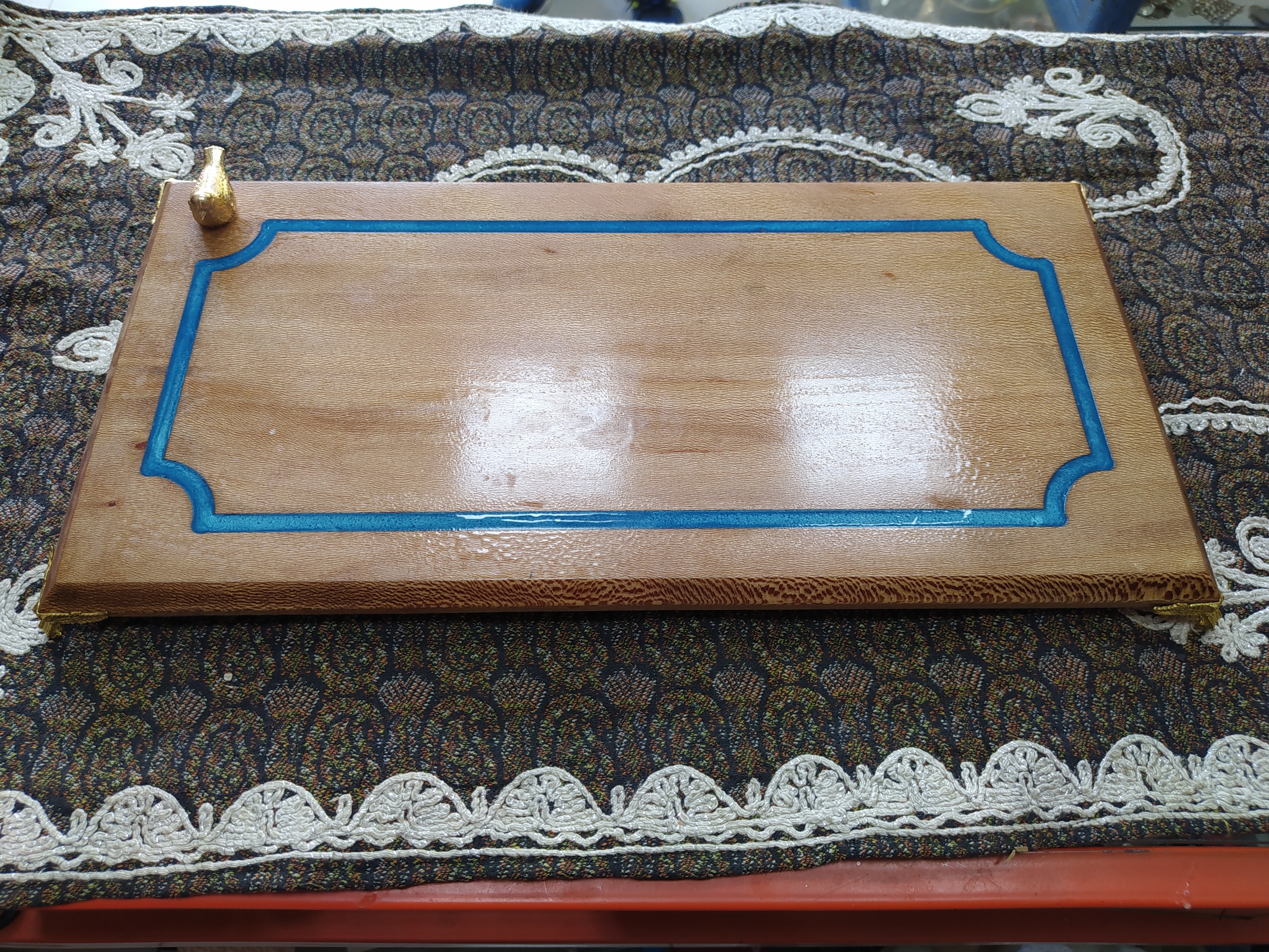 تخته کار یا تخته گوشت آنتیک خارجی پایه دار