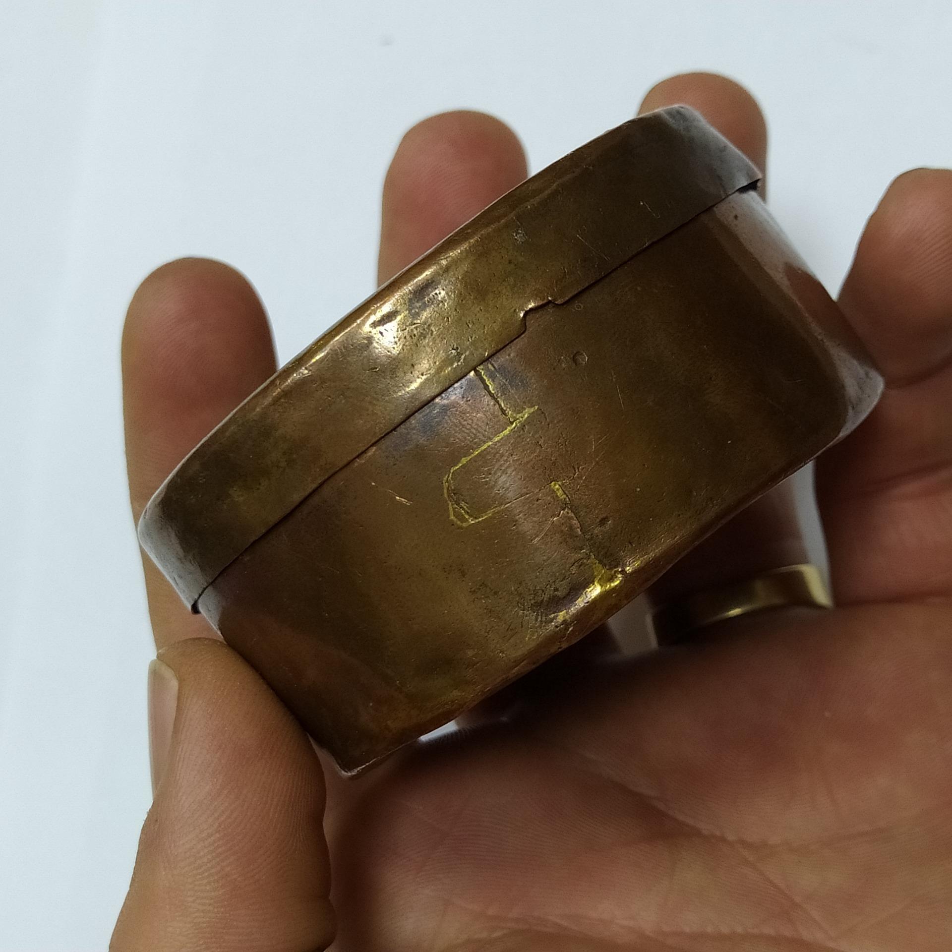 روشوردان مسی قاجاری کهنه دستساز اصالت دار آنتیک