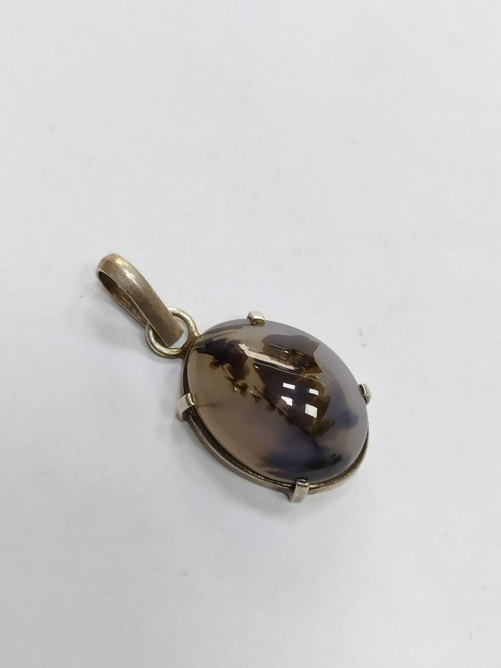 گردن آویز نقره شجر معدنی