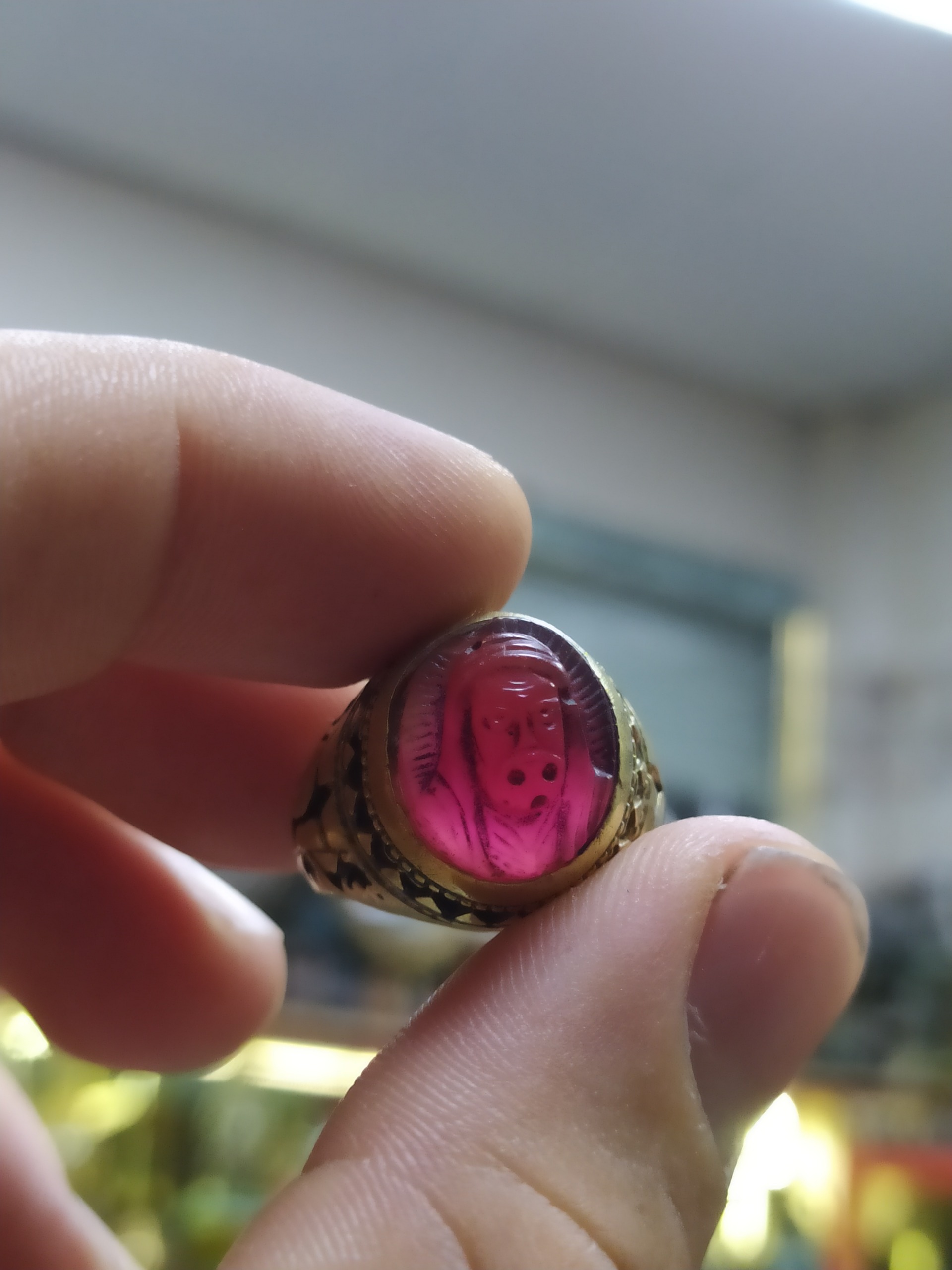 انگشتر قدیمی شمایل حضرت علی ع