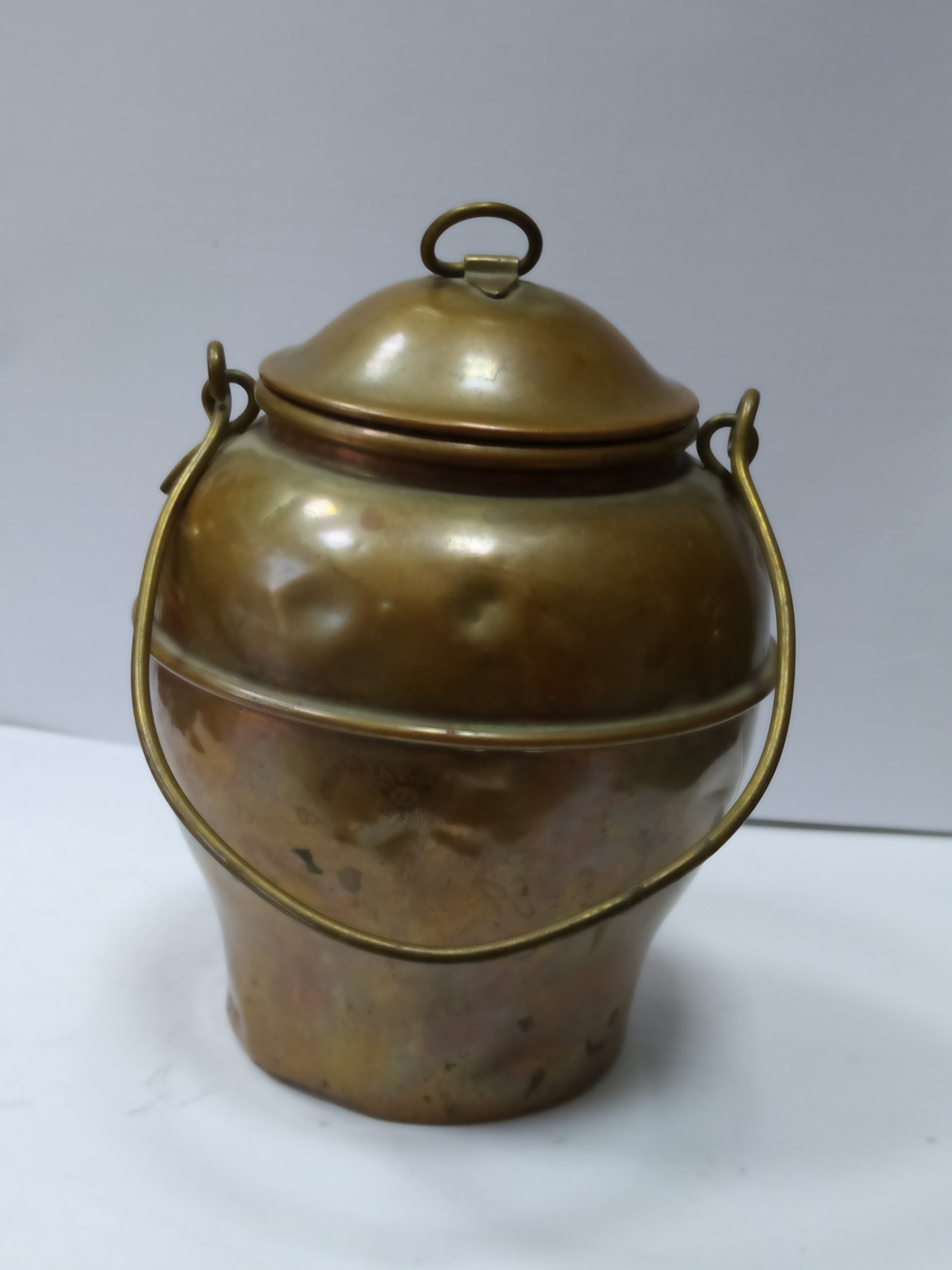 دبه روغن مسی قدیمی آنتیک خاص کمیاب