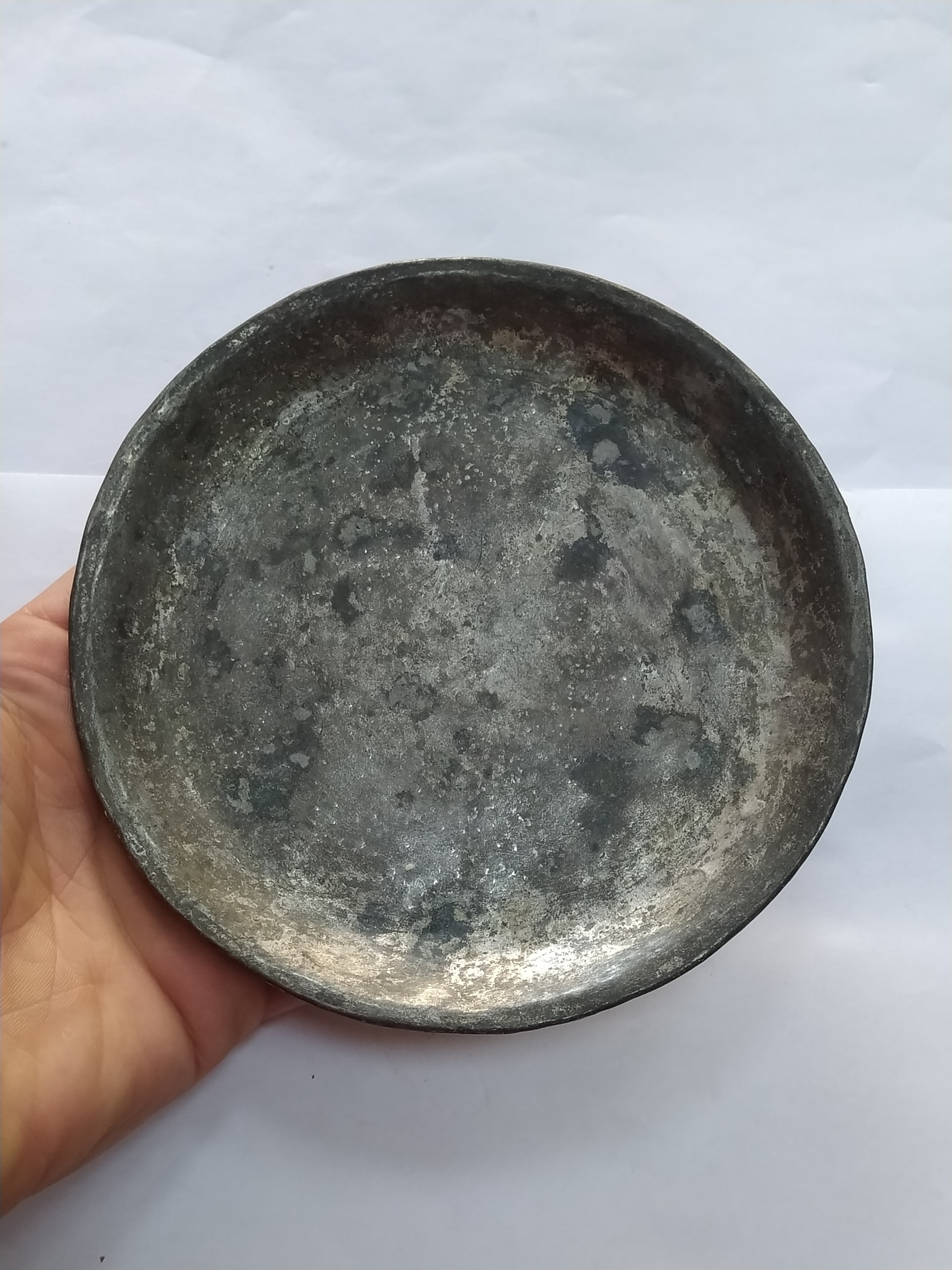 بشقاب پیش دستی مسی قدیمی قاجاری کهنه اصیل