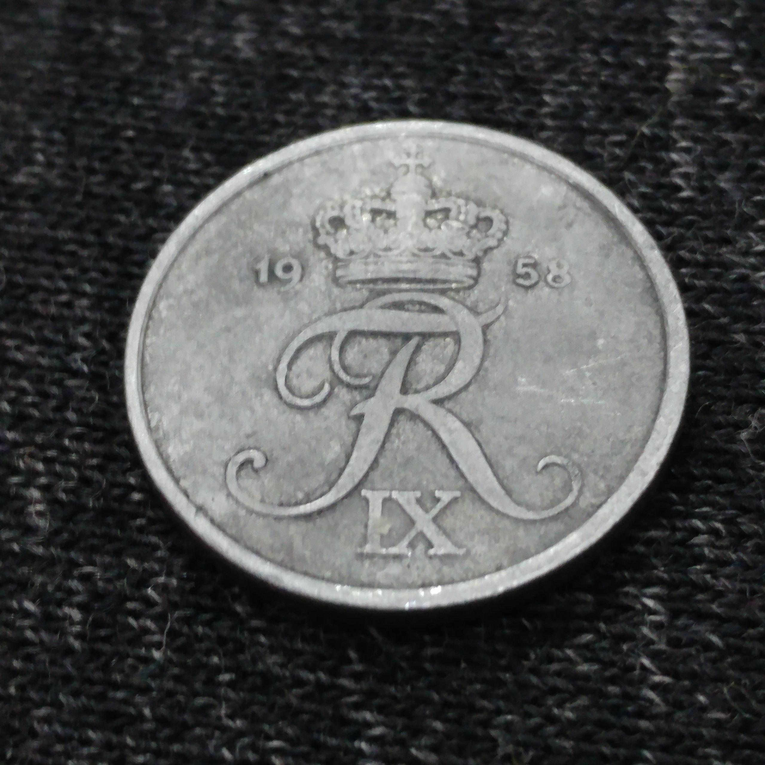 سکه 1 اوره دانمارک 1958