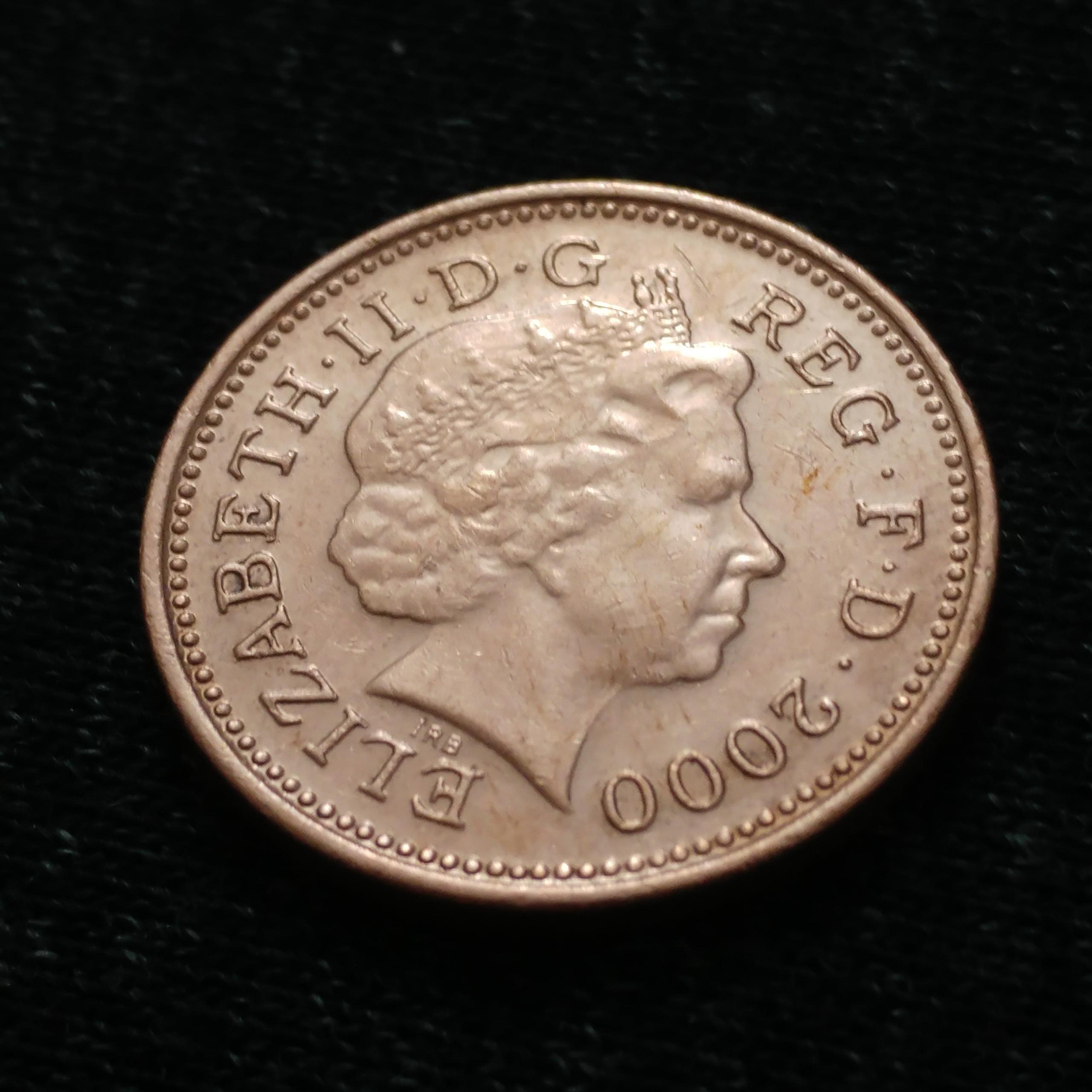 سکه 1 پنی ملکه مسن 2000