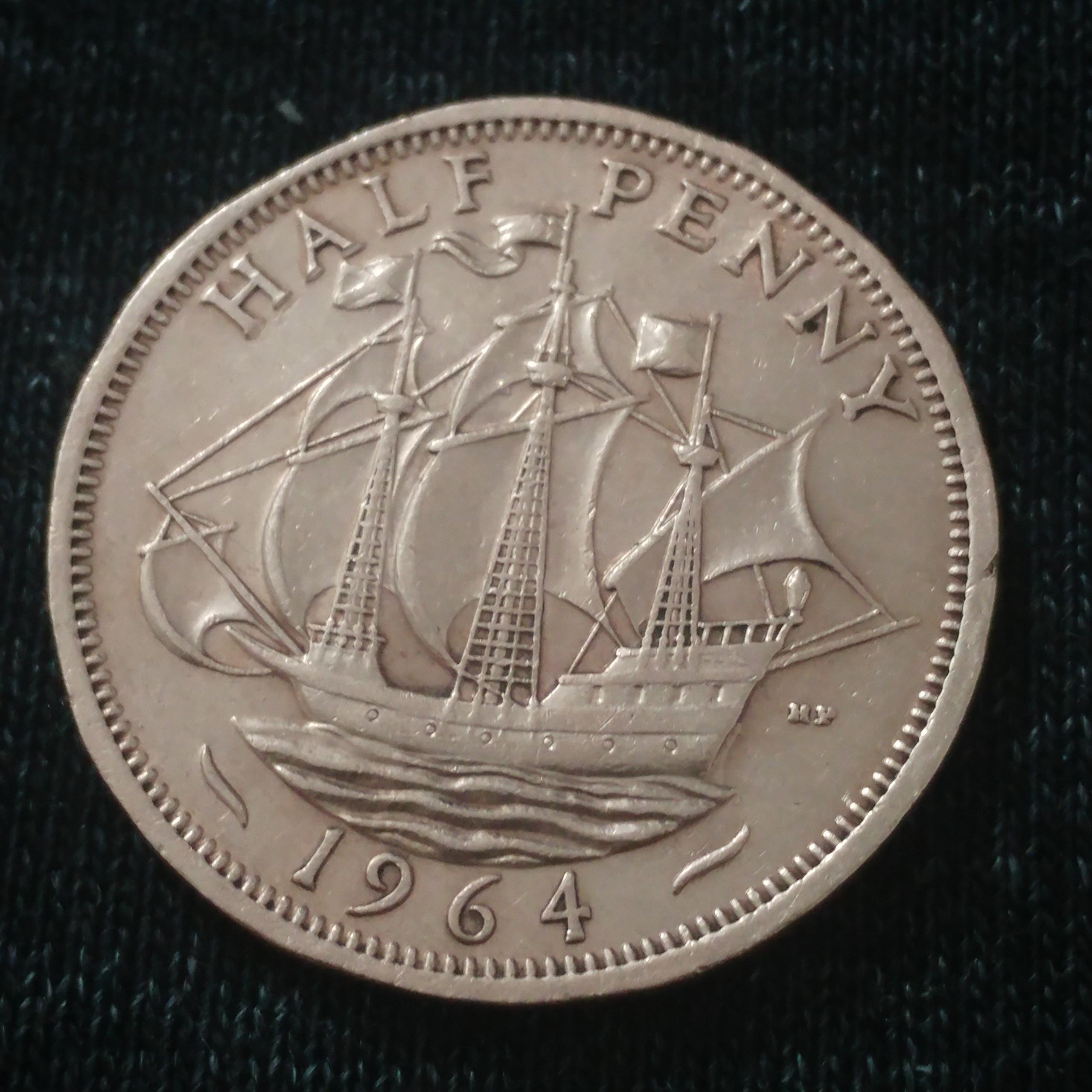سکه هالف پنی ملکه 1964