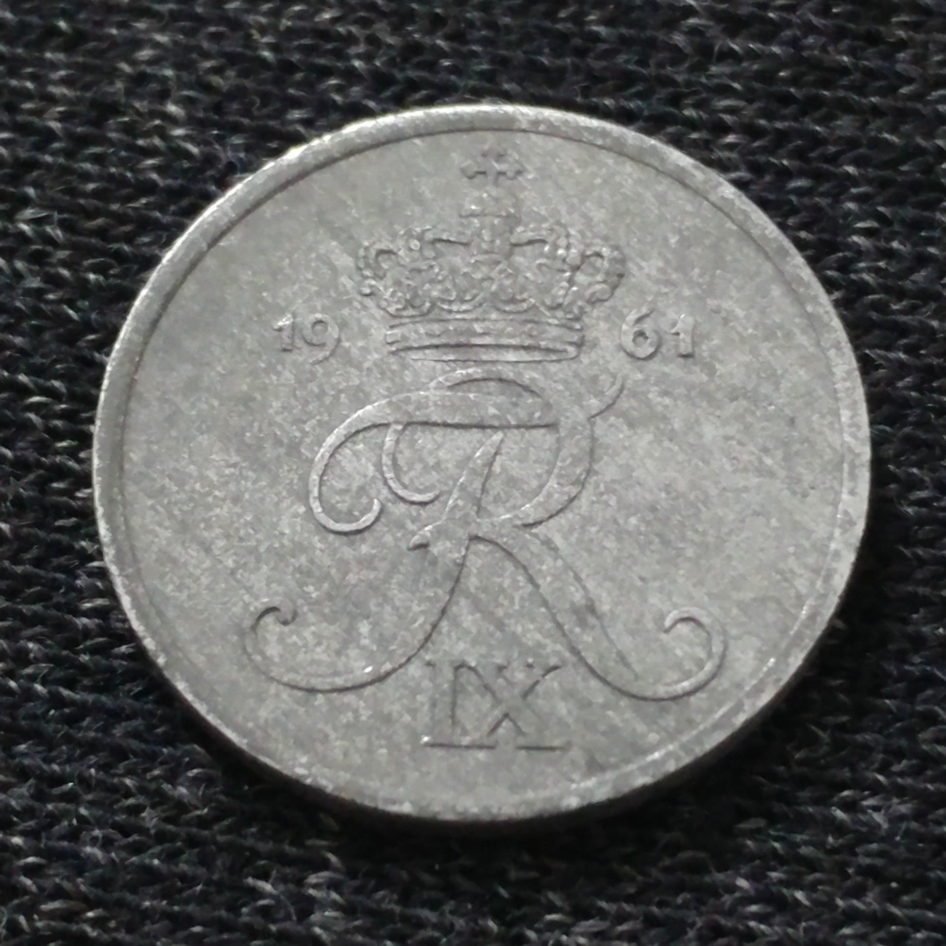 سکه 1 اوره دانمارک 1961