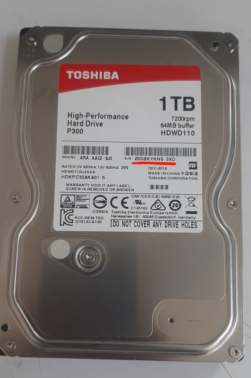 هارد دیسک توشیبا 1ترا مدل Toshiba HDWD110 P300 1TB