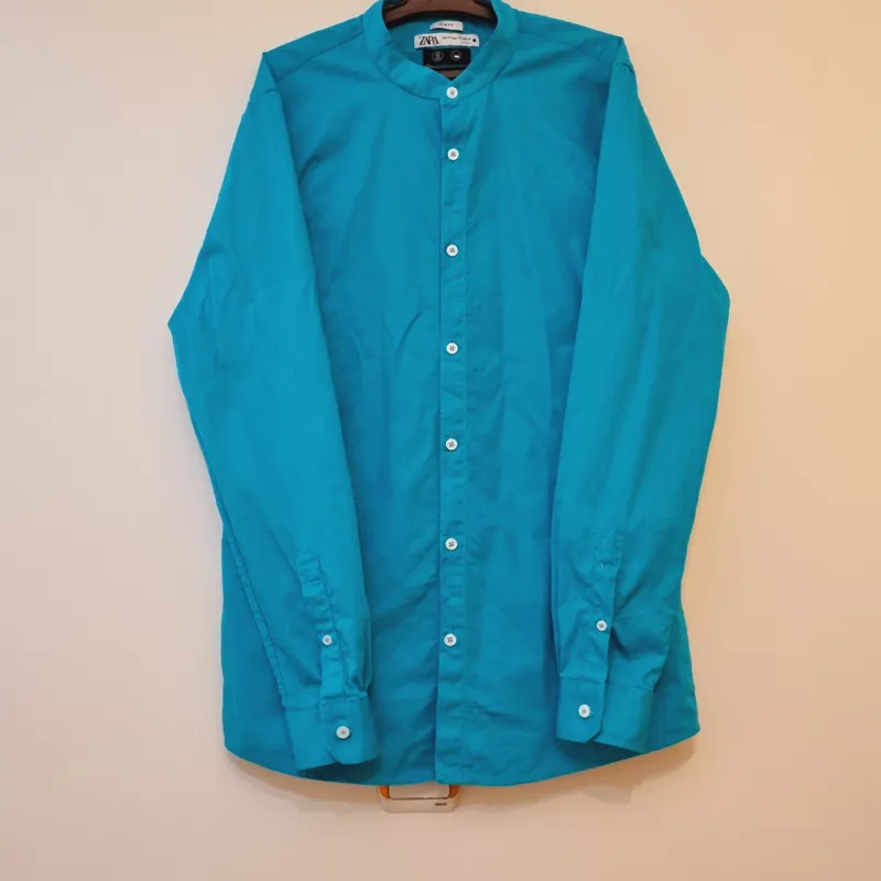 پیراهن مردانه Zara فیروزه ای
