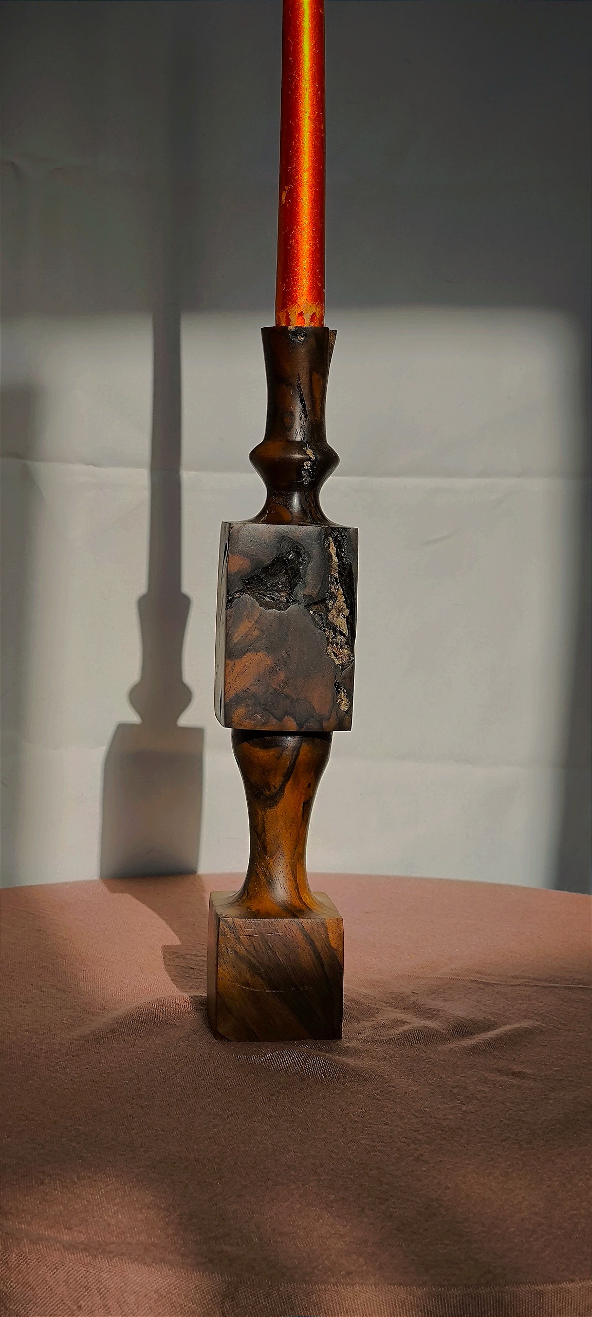 جا شمعی چوبی