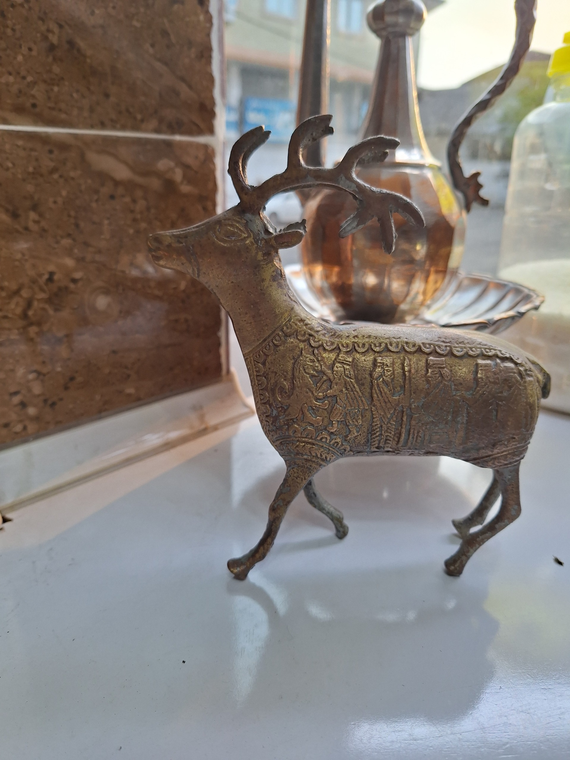 گوزن دکوری برنجی