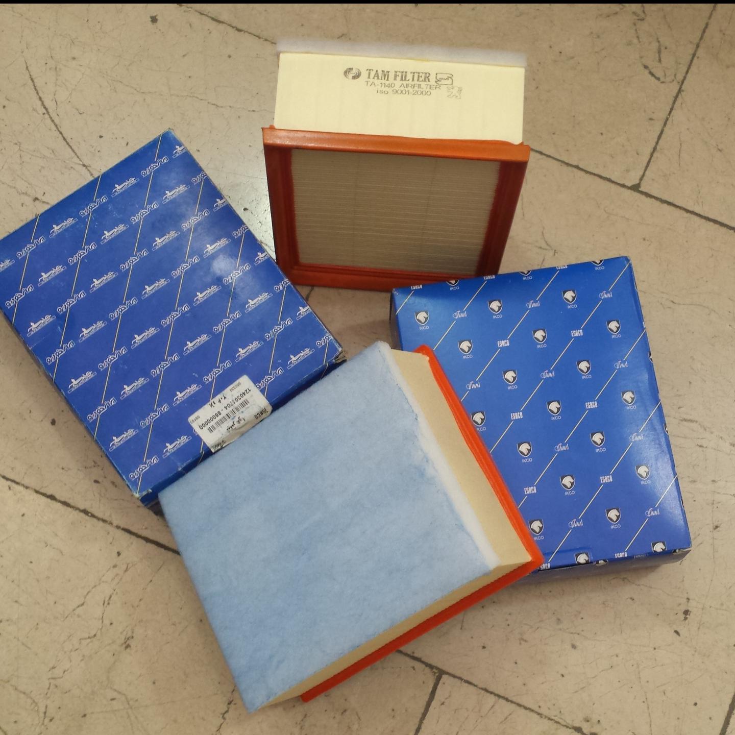 فیلتر هوا 206 مدل چهارگوش قدیم مارک تام شرکتی