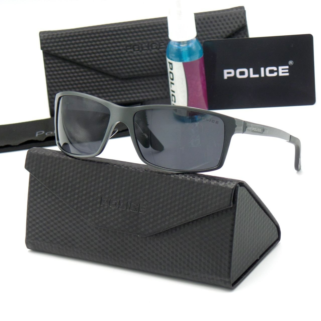 عینک آفتابی آلومنیومی مردانه UV400 دسته فنر POLICE
