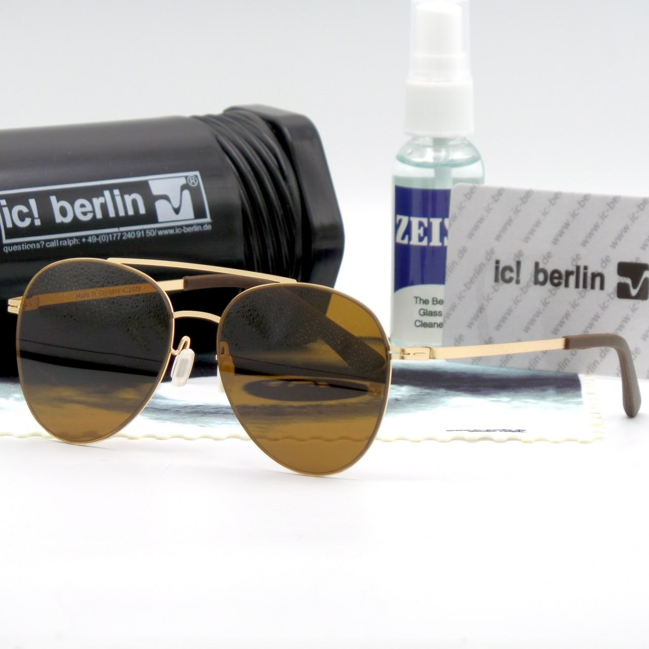 عینک آفتابی خلبانی تیتانیوم !ic berlin ic2028