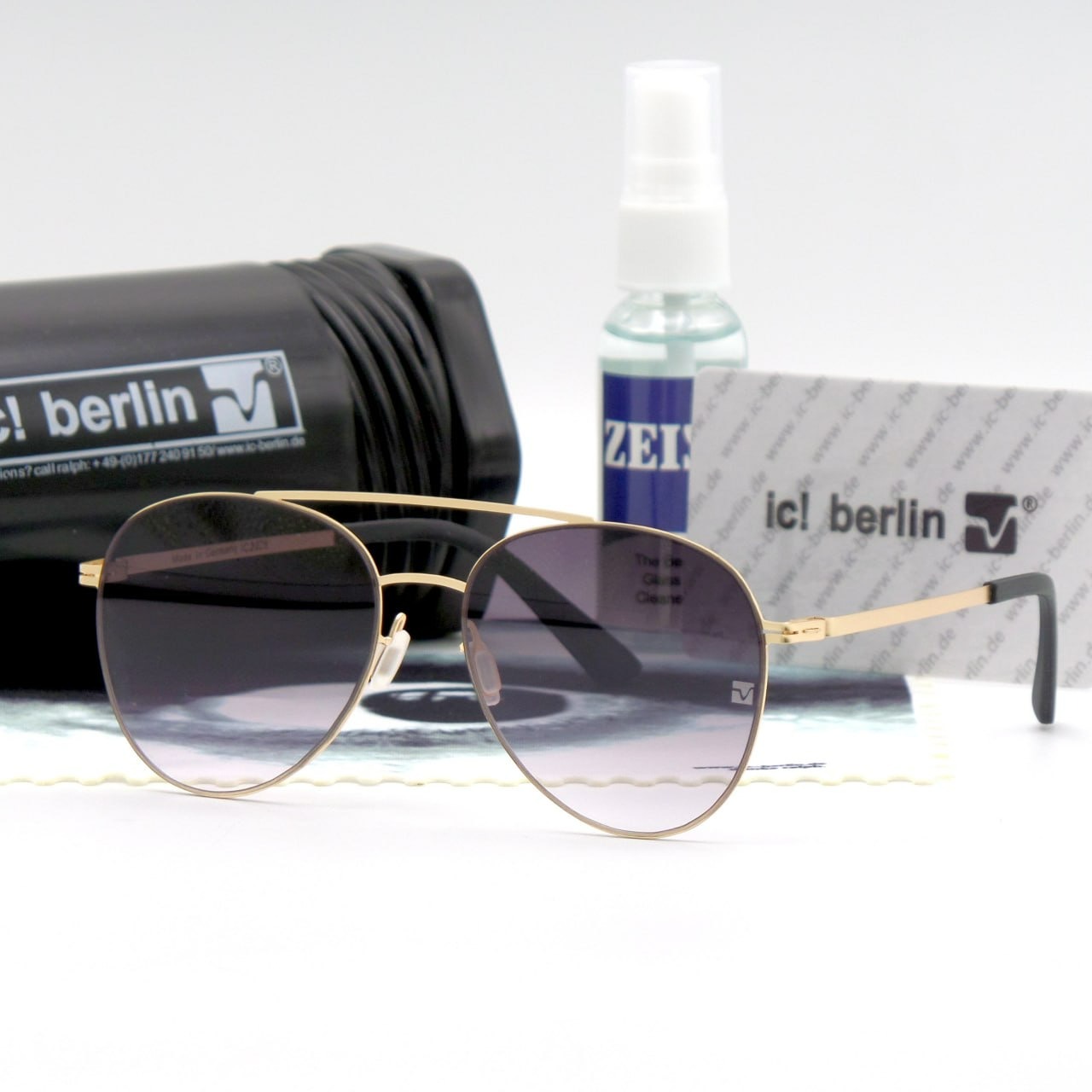 عینک آفتابی خلبانی  تیتانیوم !ic berlin ic2028