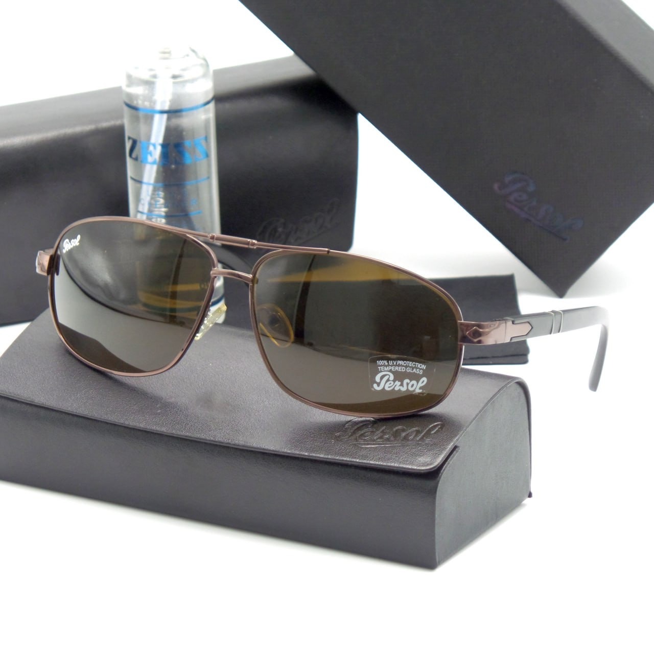 عینک آفتابی خلبانی مردانه Persol شیشه سنگ UV400