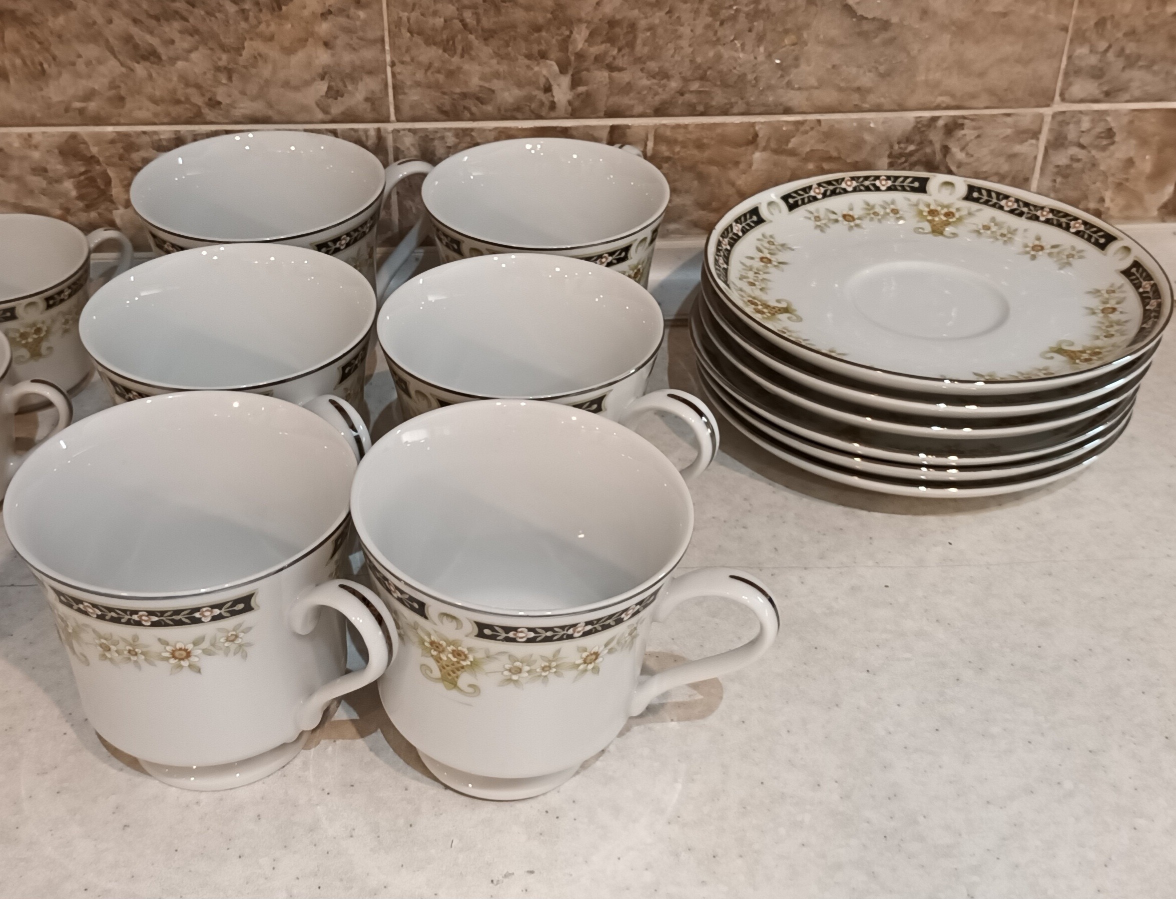 فنجان و نعلبکی چای خوری چینی قدیمی ژاپنی ویکتوریا