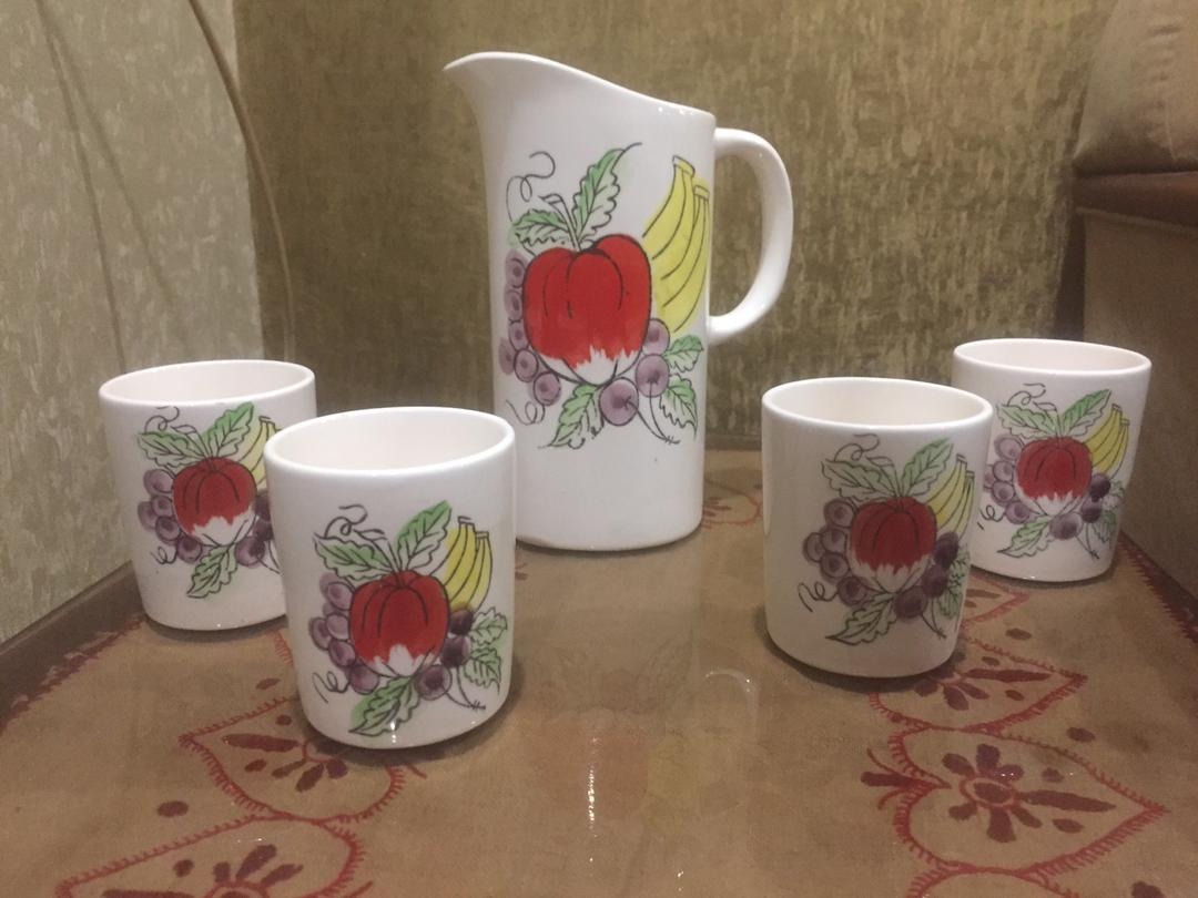 پارچ و لیوان چینی وینتیج قدیمی آنتیک کلکسیونی