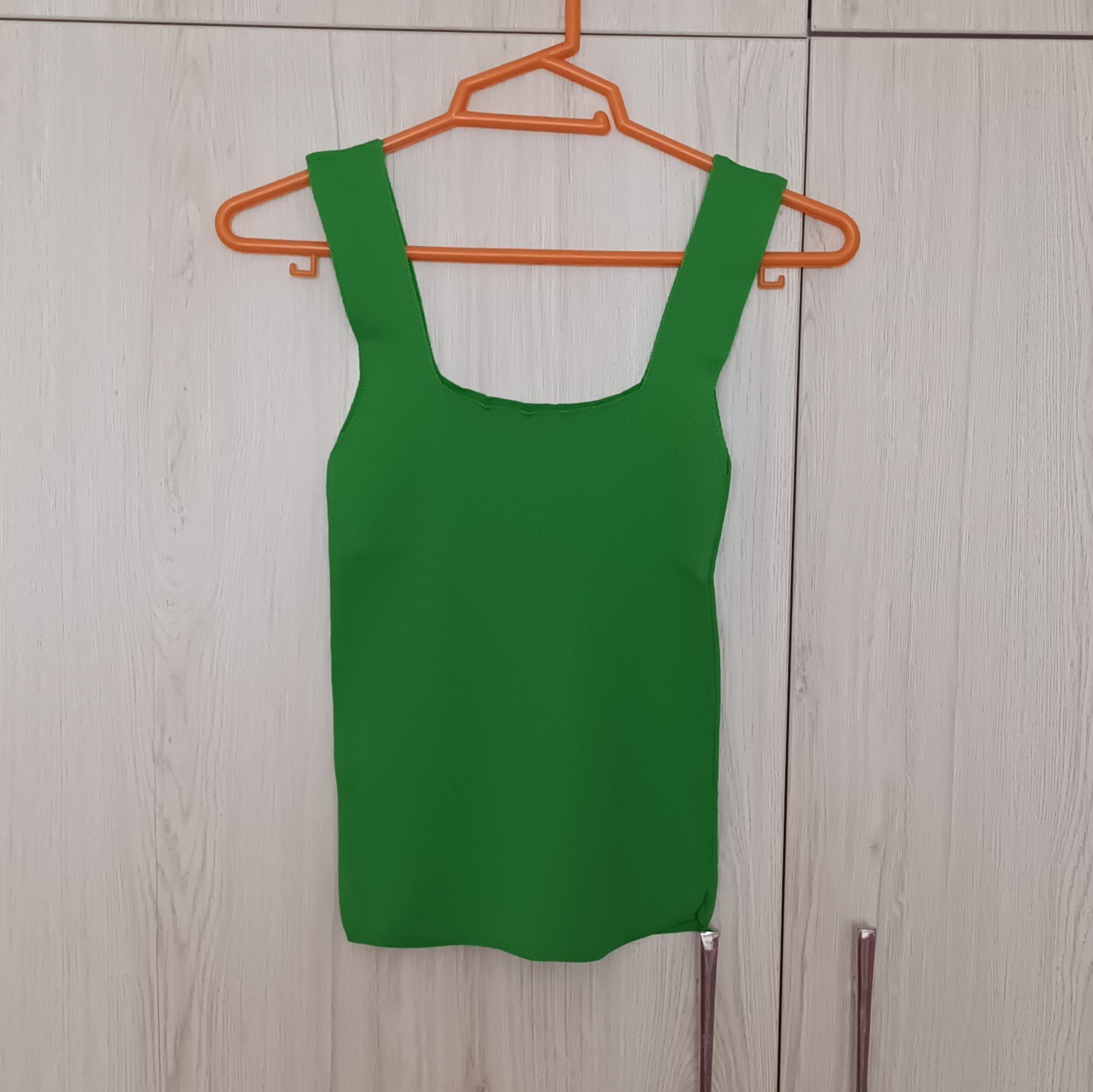 تاپ دخترانه بافت ریز سبز نو