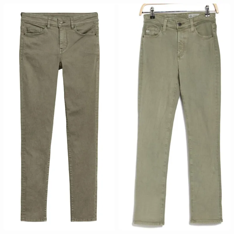 شلوار جین زنانه سبز سدری اچ اند ام hm سایز 38