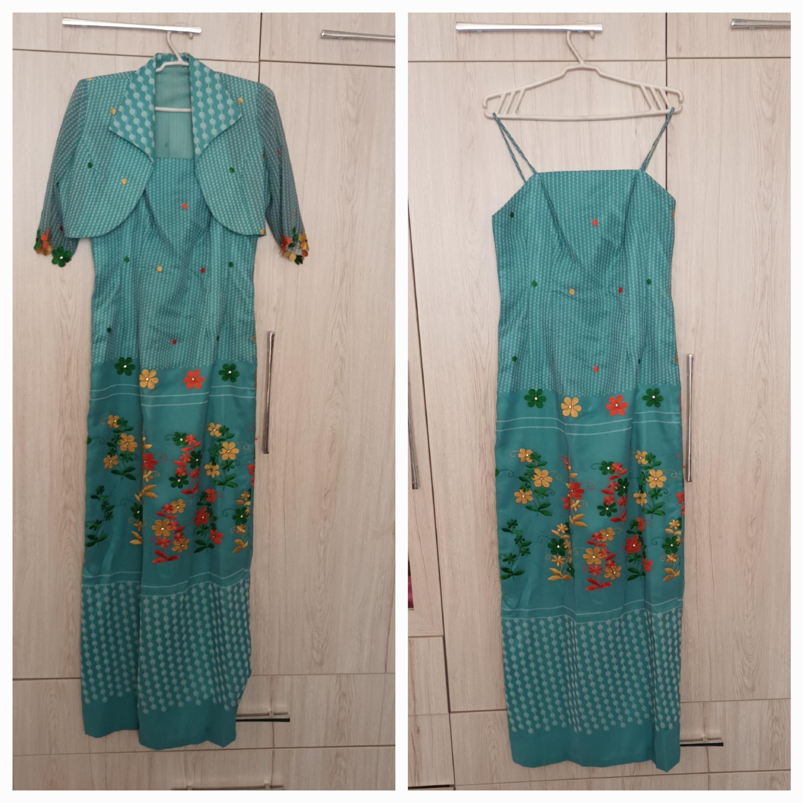 پیراهن کت ماکسی مجلسی زنانه دخترانه در حد نو