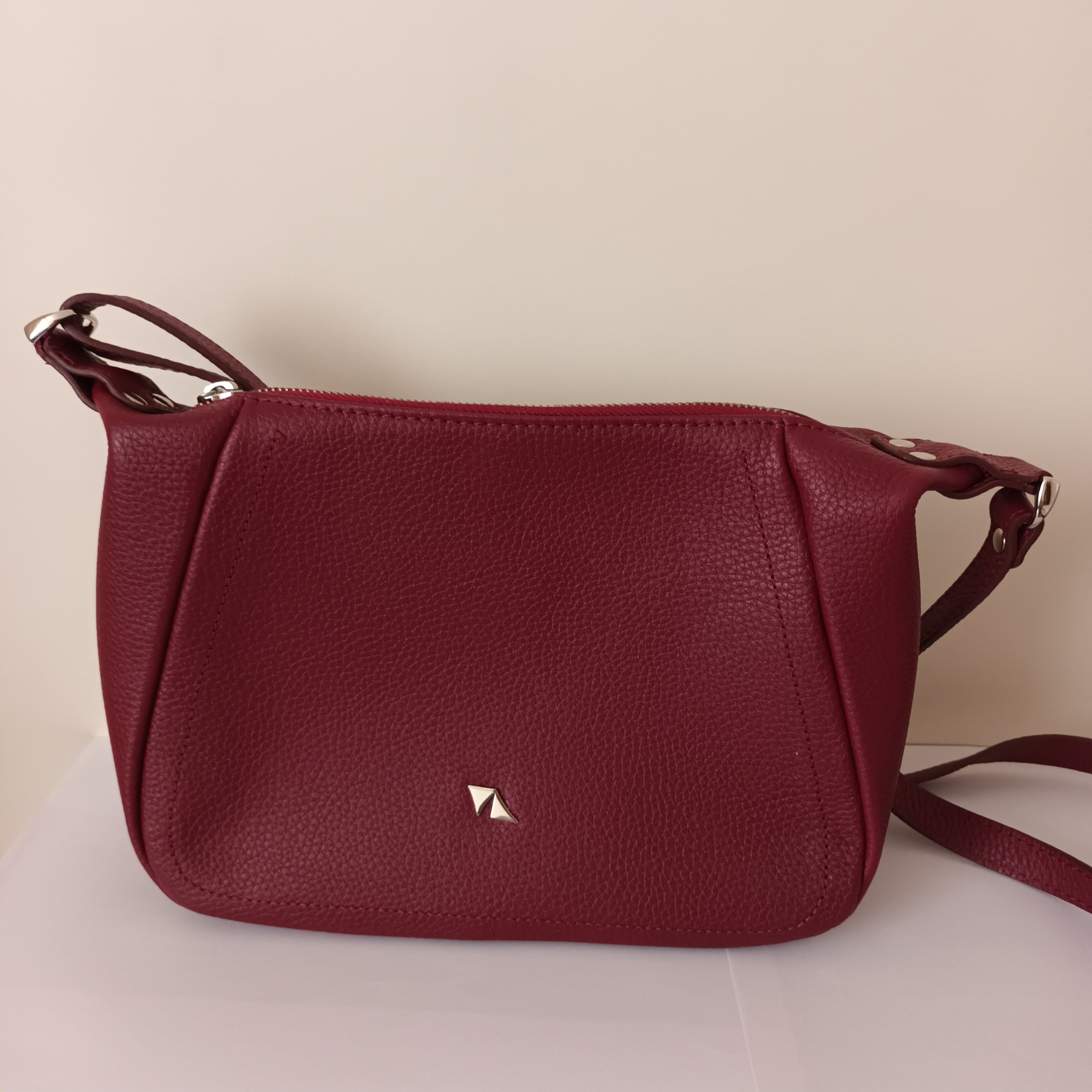 کیف حمایل زنانه چرم مشهد زرشکی نو