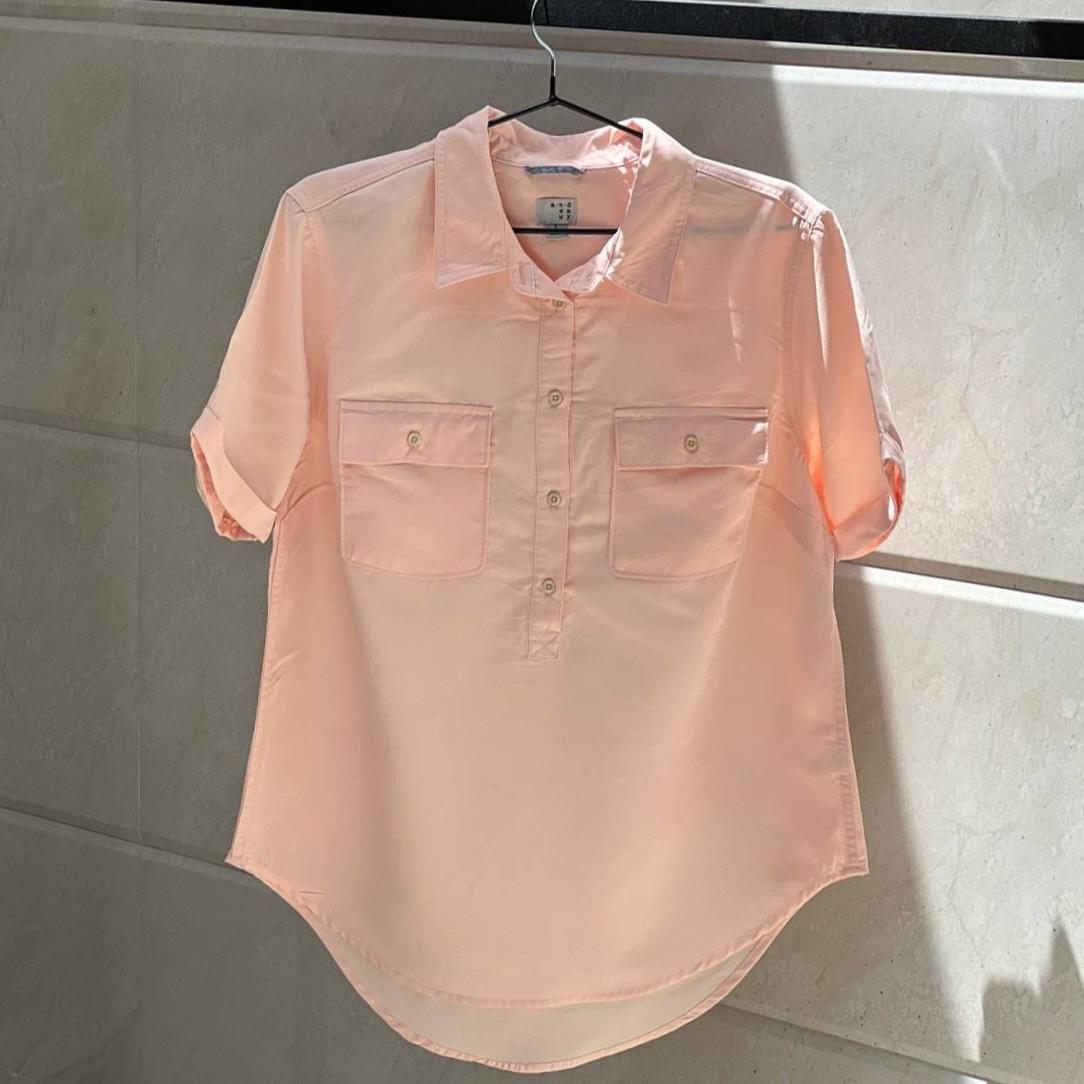 شومیز زنانه صورتی آستین کوتاه نو مارک and eawy