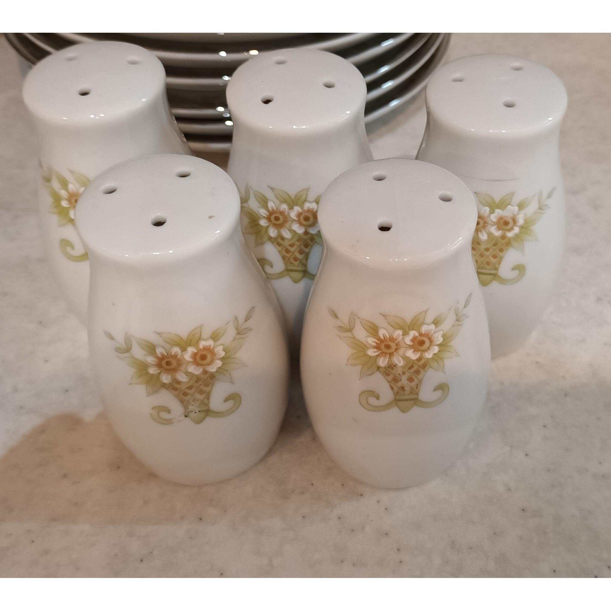 نمکدان قدیمی کلکسیونی چینی ژاپنی طرح ویکتوریا