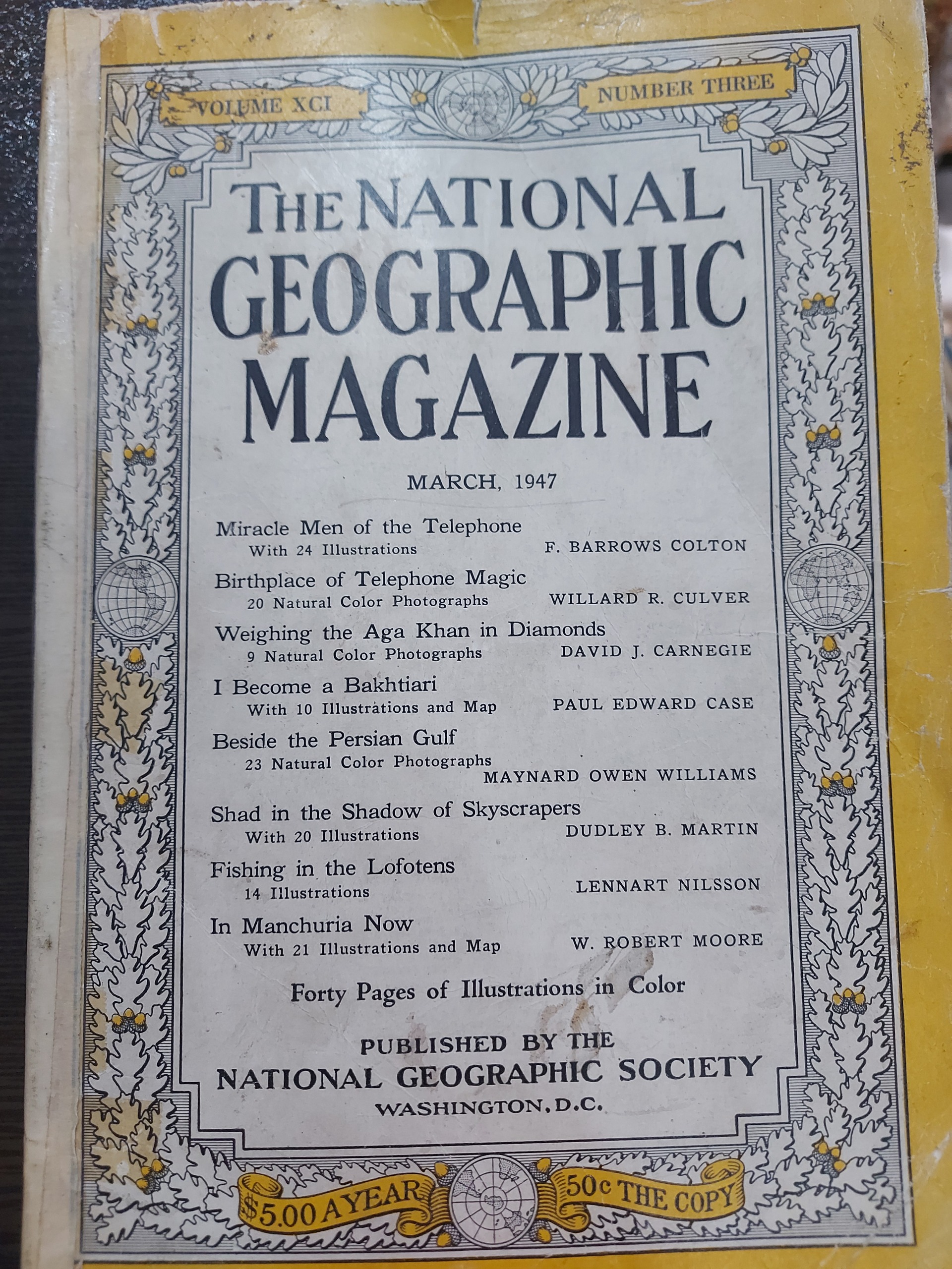 مجله نشنال جغرافی مارچ 1947