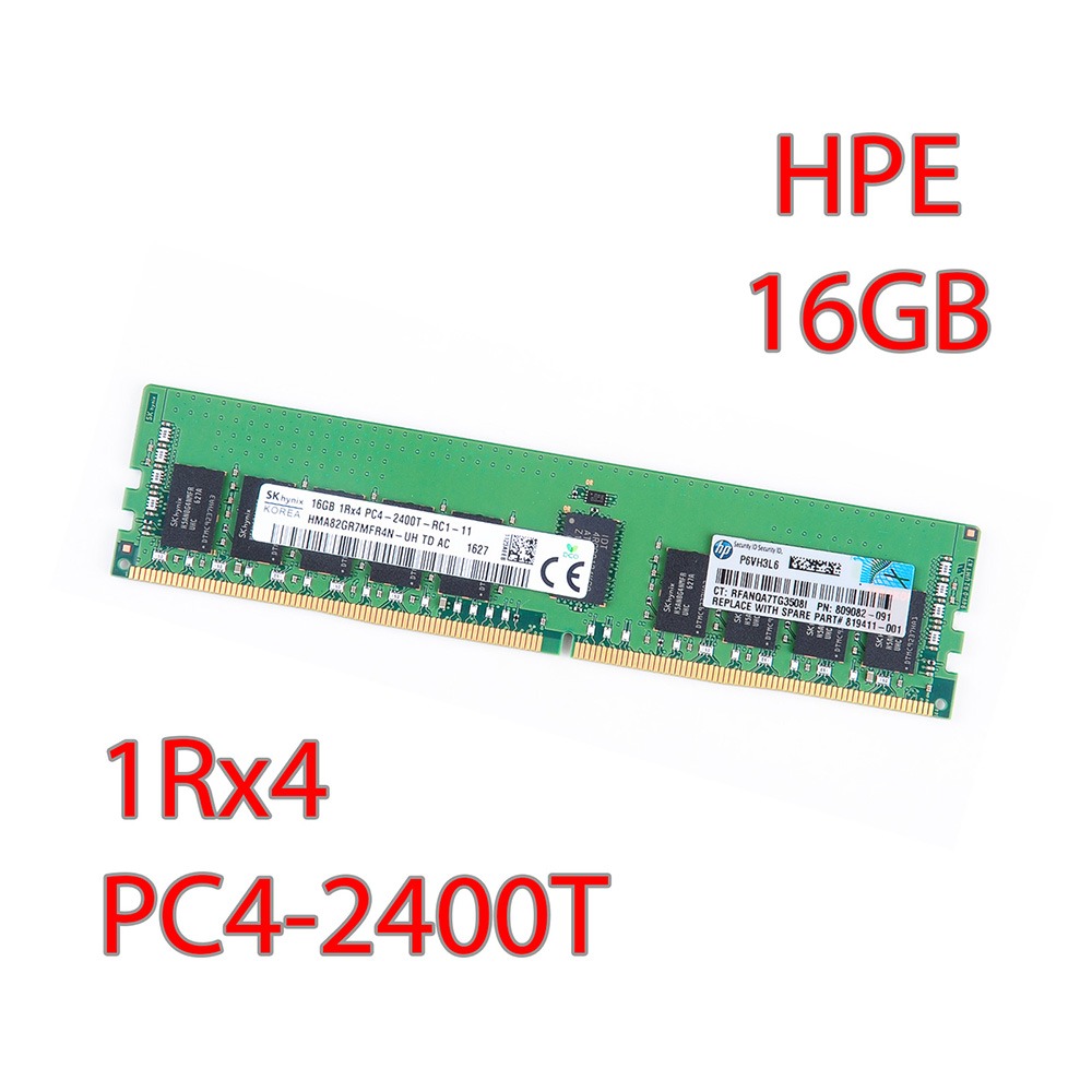 رم سرور اچ پی HPE 16GB 1Rx4 PC4 2400T 809082-091