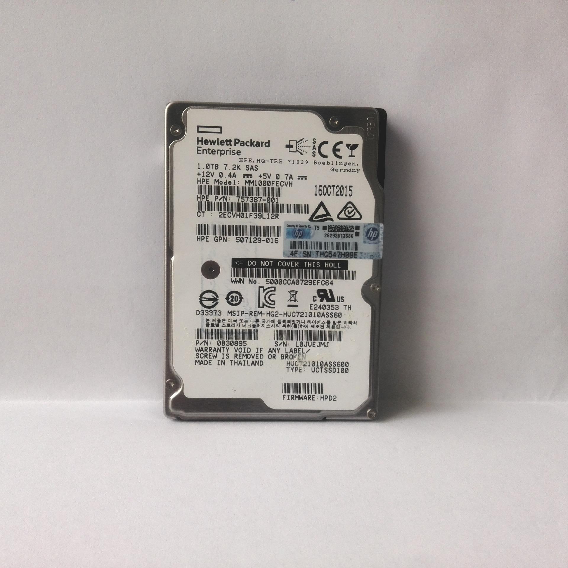 هارد سرور اچ پی HP 1TB 72K 6Gbps SAS SSF