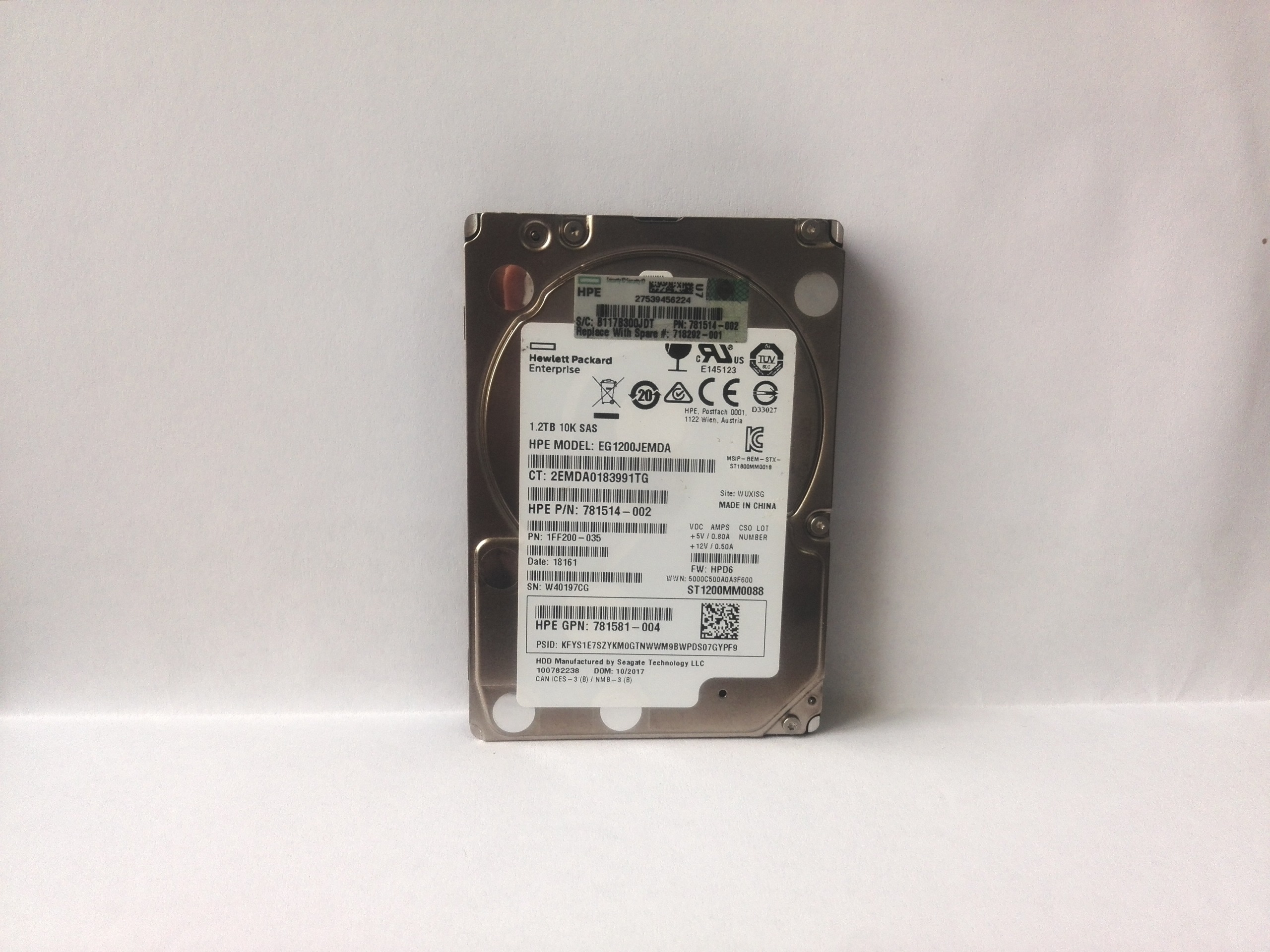 هارد سرور اچ پی HP 1٬2TB 10K 12Gbps SAS SSF