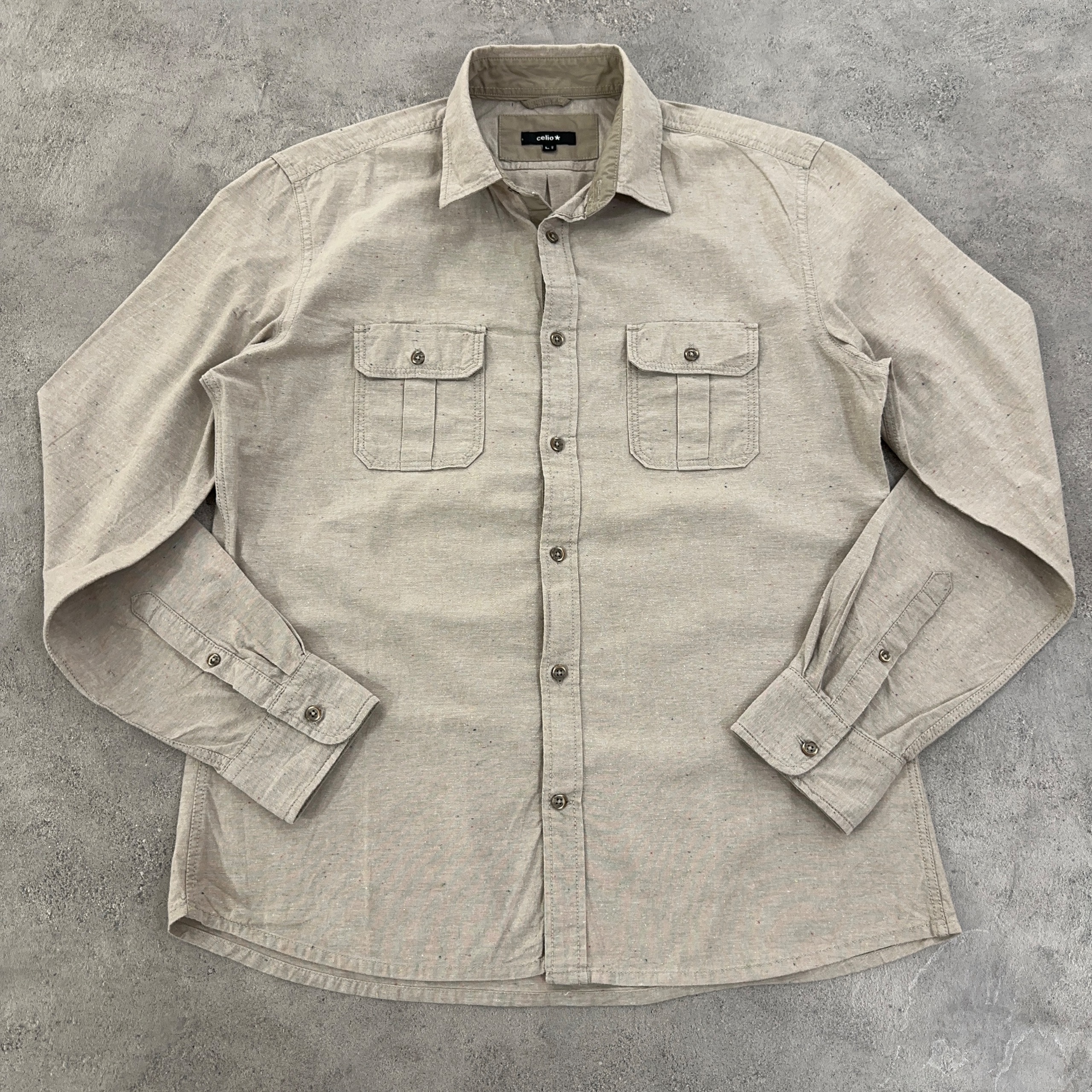 پیراهن کتان گرم بالا اورجینال برند Celio