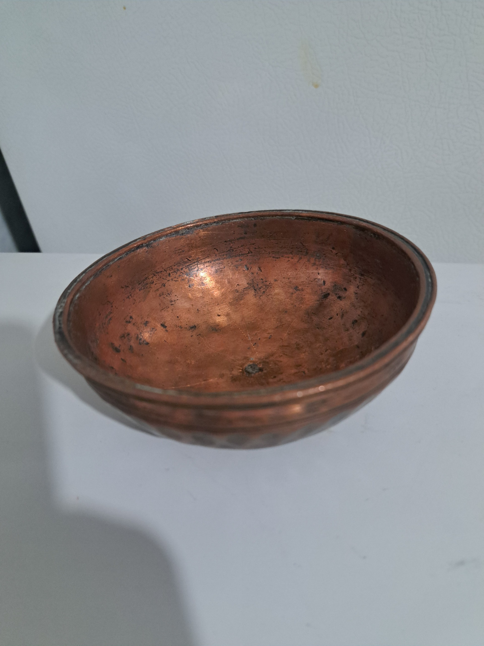 کاسه تراشدار مسی قدیمی