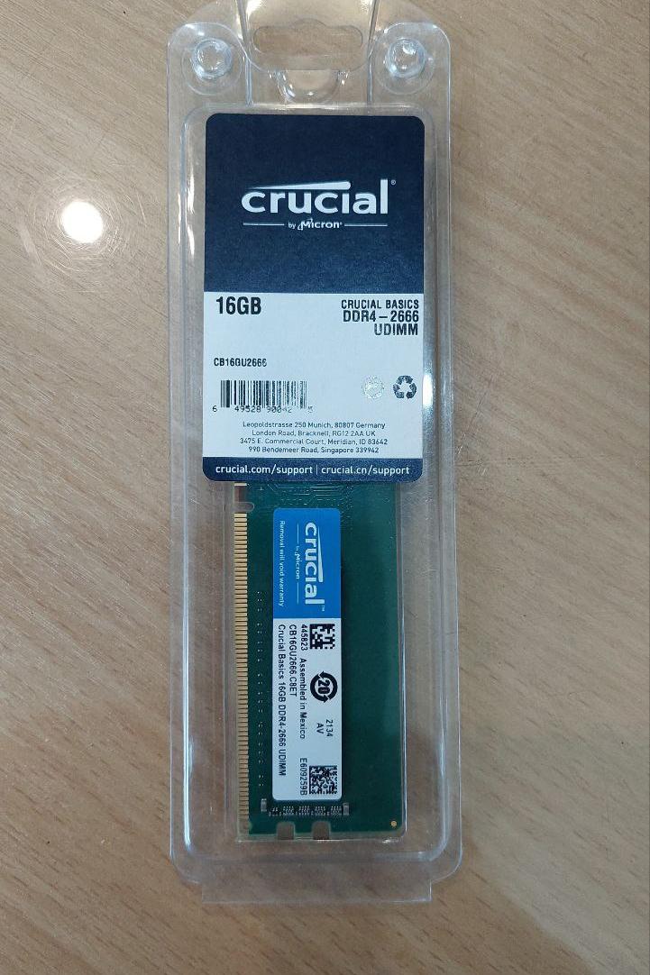 رم دسکتاپ DDR4 تک کاناله 2666کروشیال 16 گیگابایت