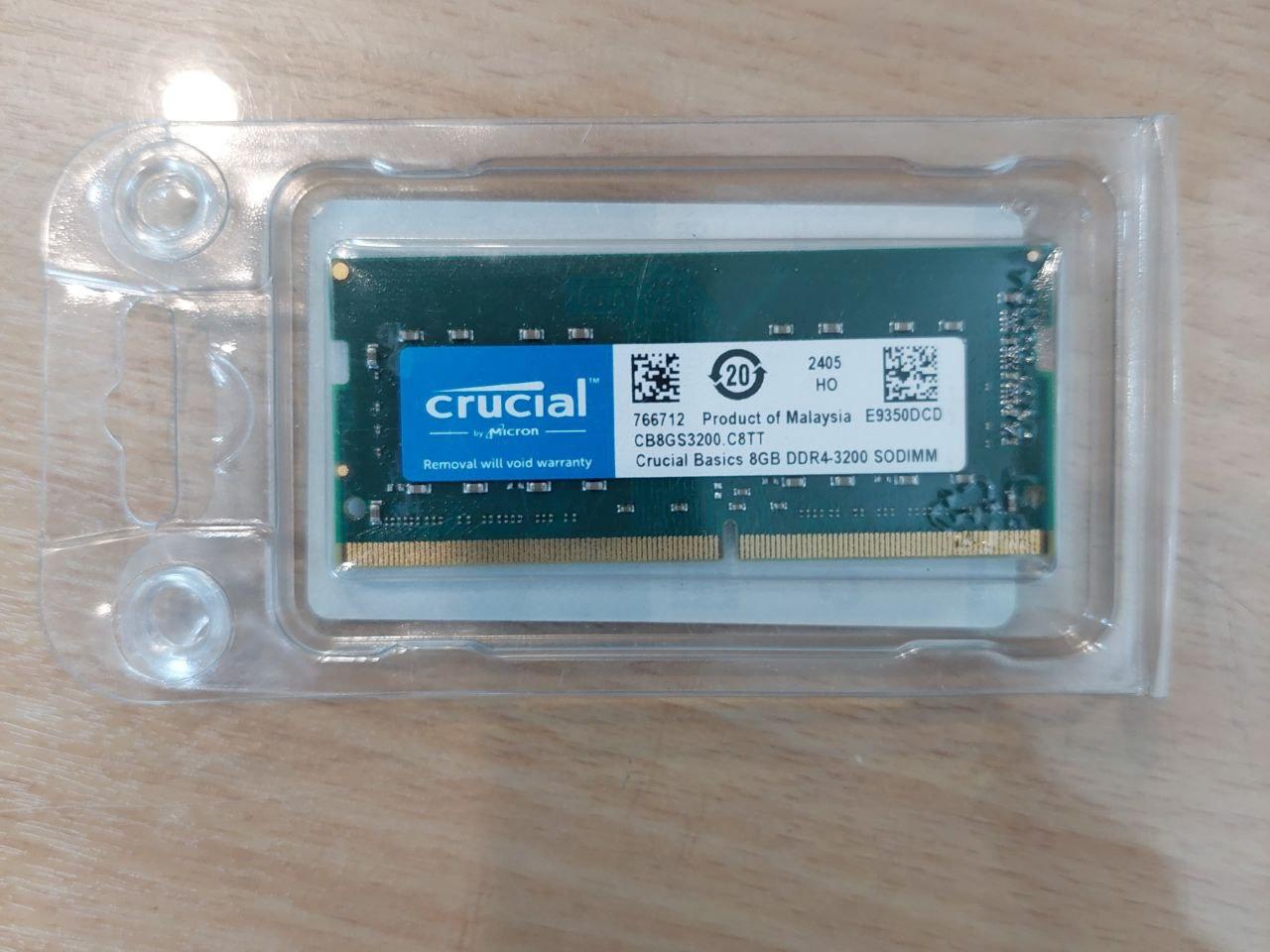 رم لپ تاپ کروشیال DDR4 8GB 3200MHz CL22