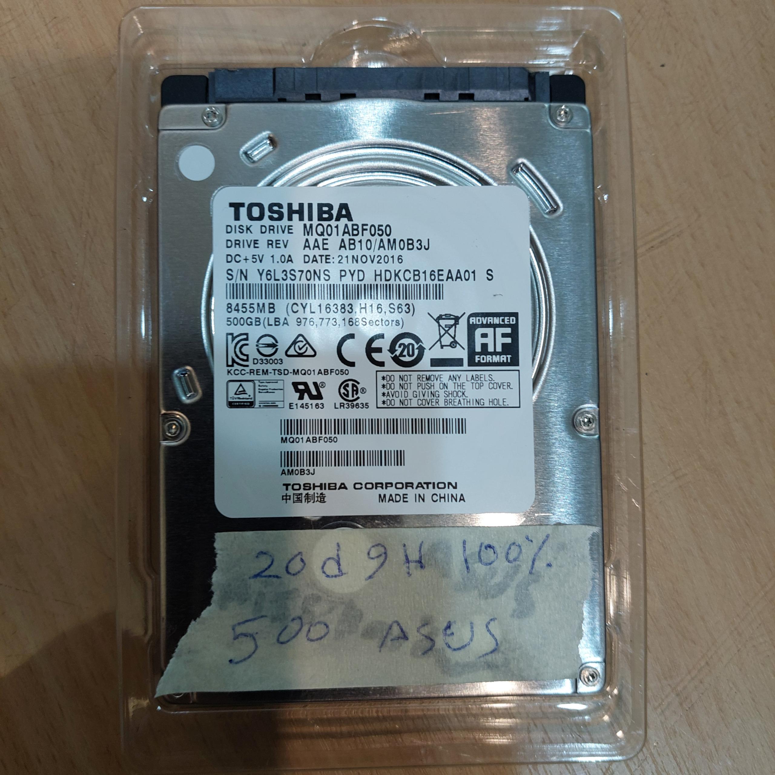 هارد500 توشیبا 2.5 اینچ در حد نو