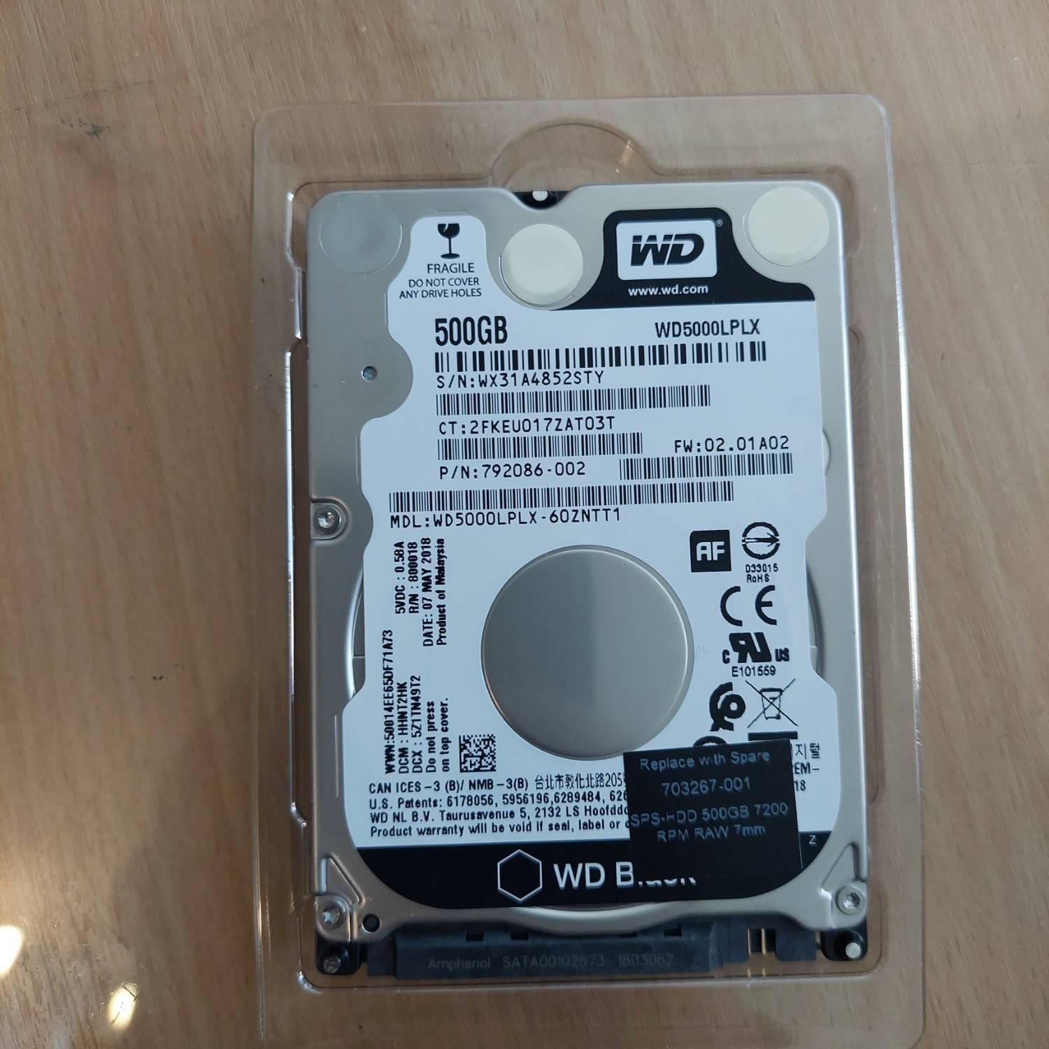 هارد500 وسترن بلک 2.5 اینچ WD BLACK