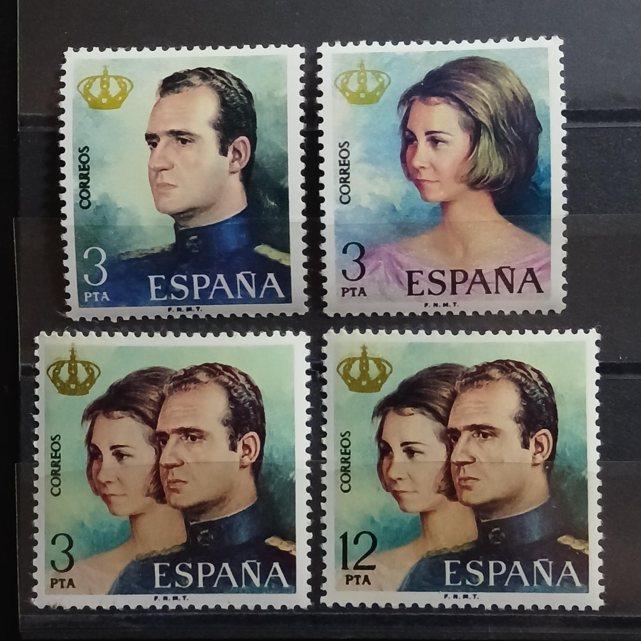 تمبر اسپانیا سریکامل پادشاه خوان کارلوس و ملکه