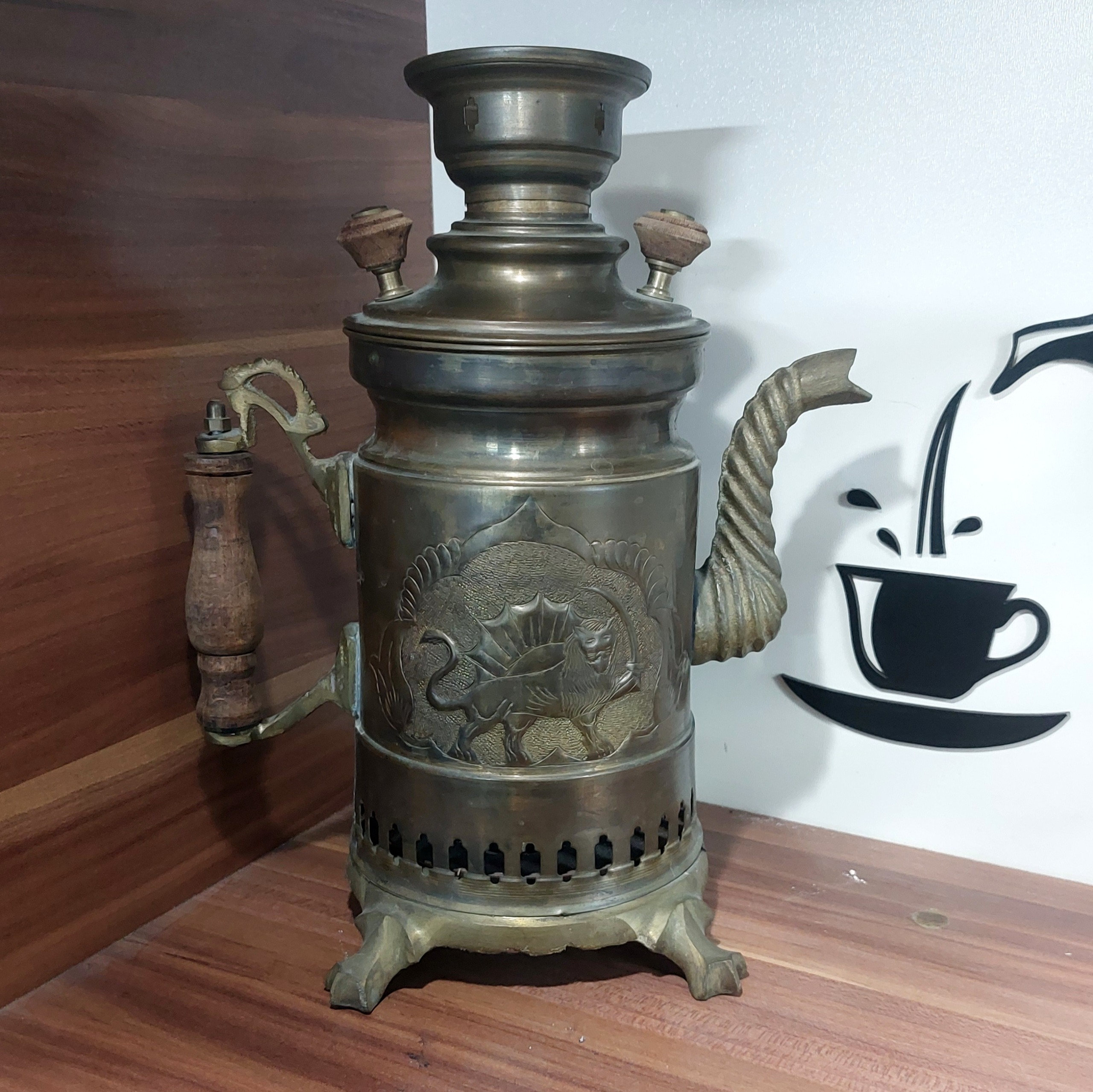 کتری شکاری برنجی