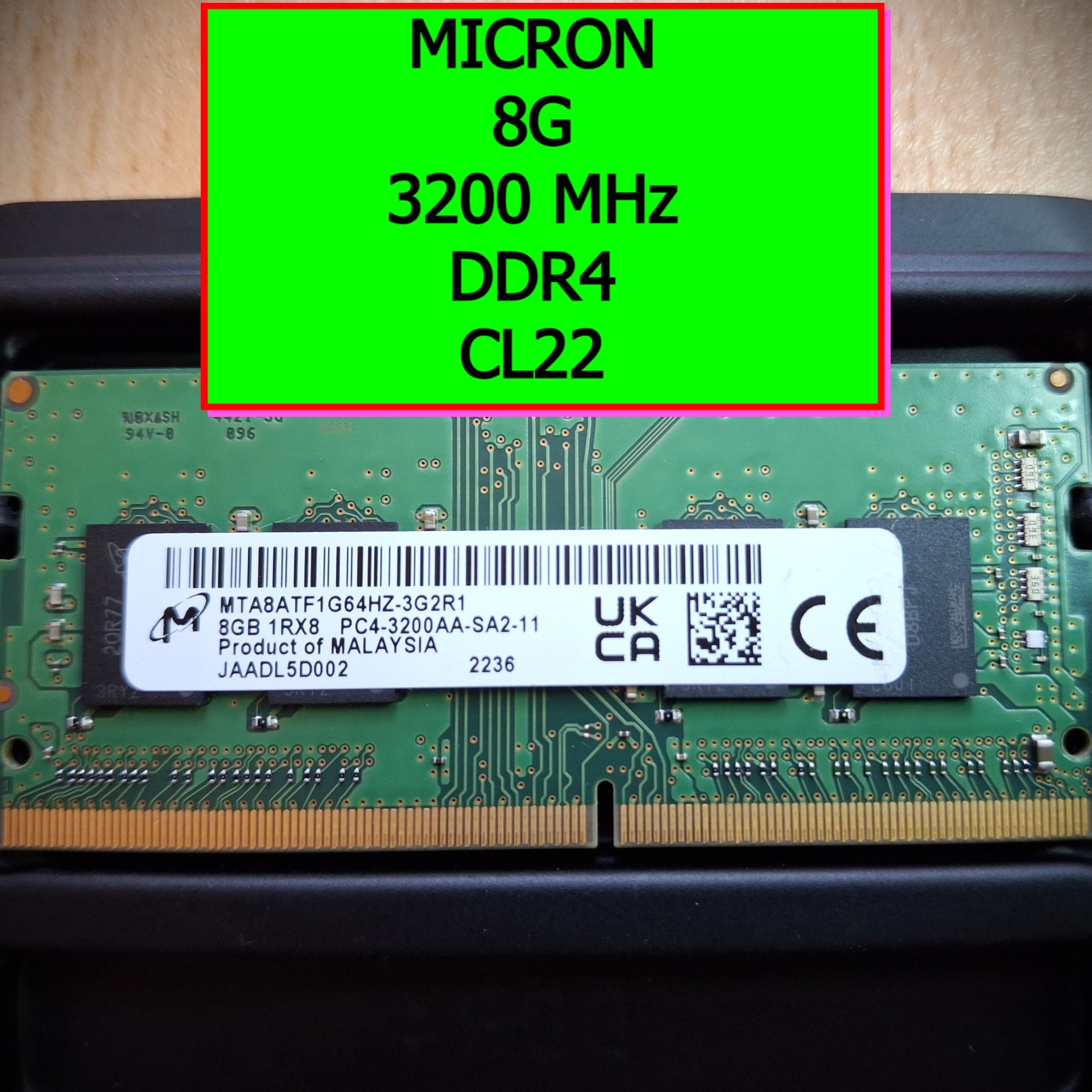 رم لپ تاپ 8 گیگ میکرون ddr4